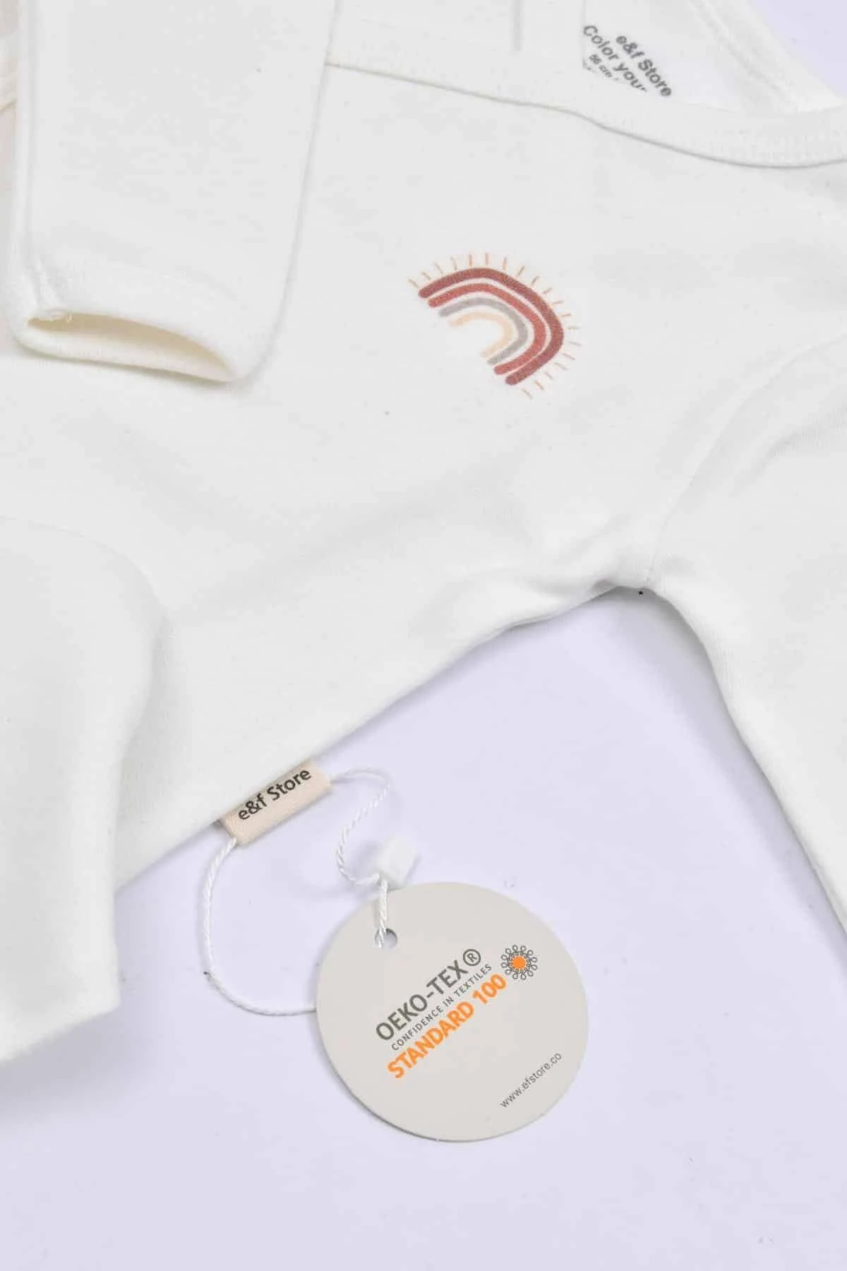 Picture of 5’li Yenidoğan Hastane Çıkışı Seti - Doğal Pamuklu - Gökkuşağı Desenli