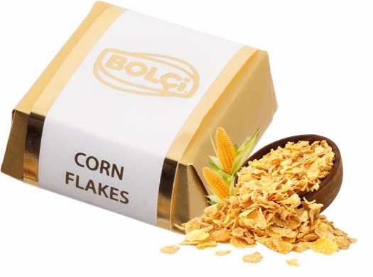 Picture of CORN FLAKES FILL.MILK CHOC.EXCLUSIVE CUBE (WHITE) 2,5Kg