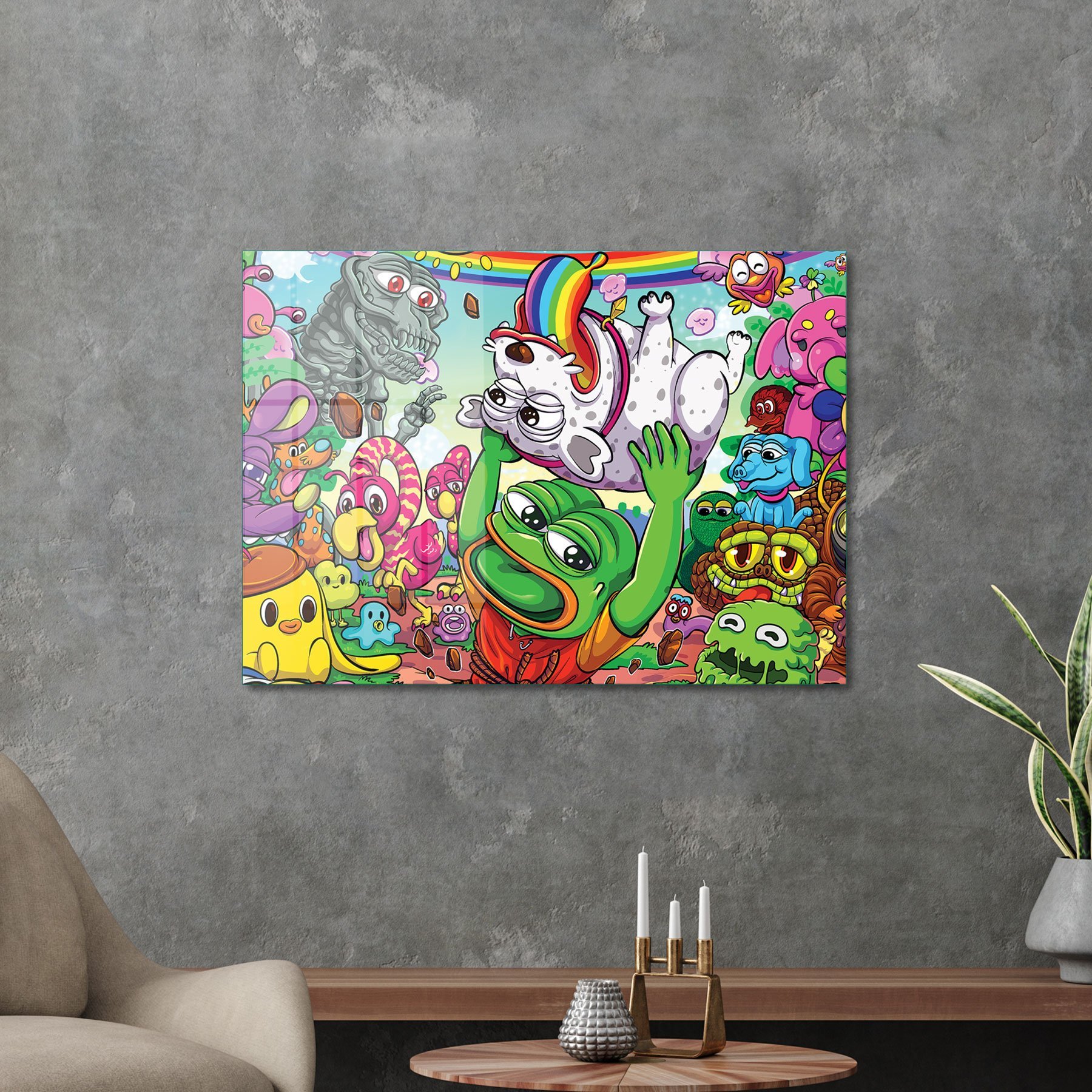 Picture of Decovetro Cam Tablo Pop Art Colour Monsters 50x70 cm