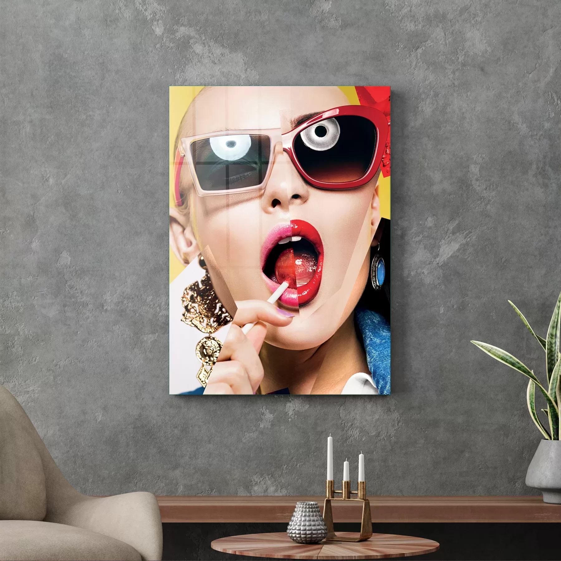 Picture of Decovetro Cam Tablo Pop Art Yeni Modern 70x100 cm