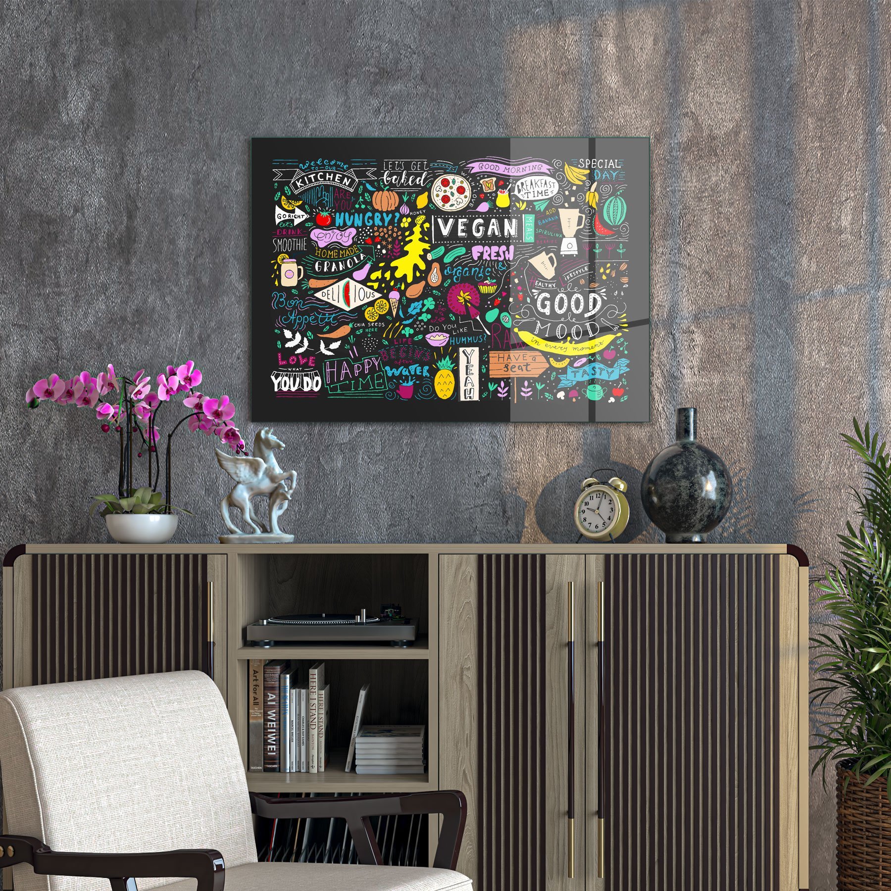 Picture of Decovetro Cam Tablo Vegan Style 70x100 cm