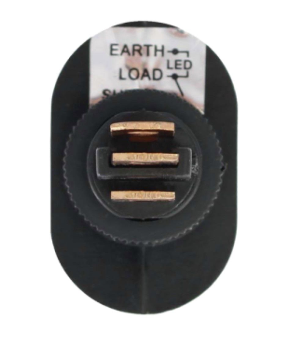 Picture of Oval Üniversal Elektrik Anahtarı 1-0 Kırmızı Ledli Rocker 3 Fişli MT-ANK35