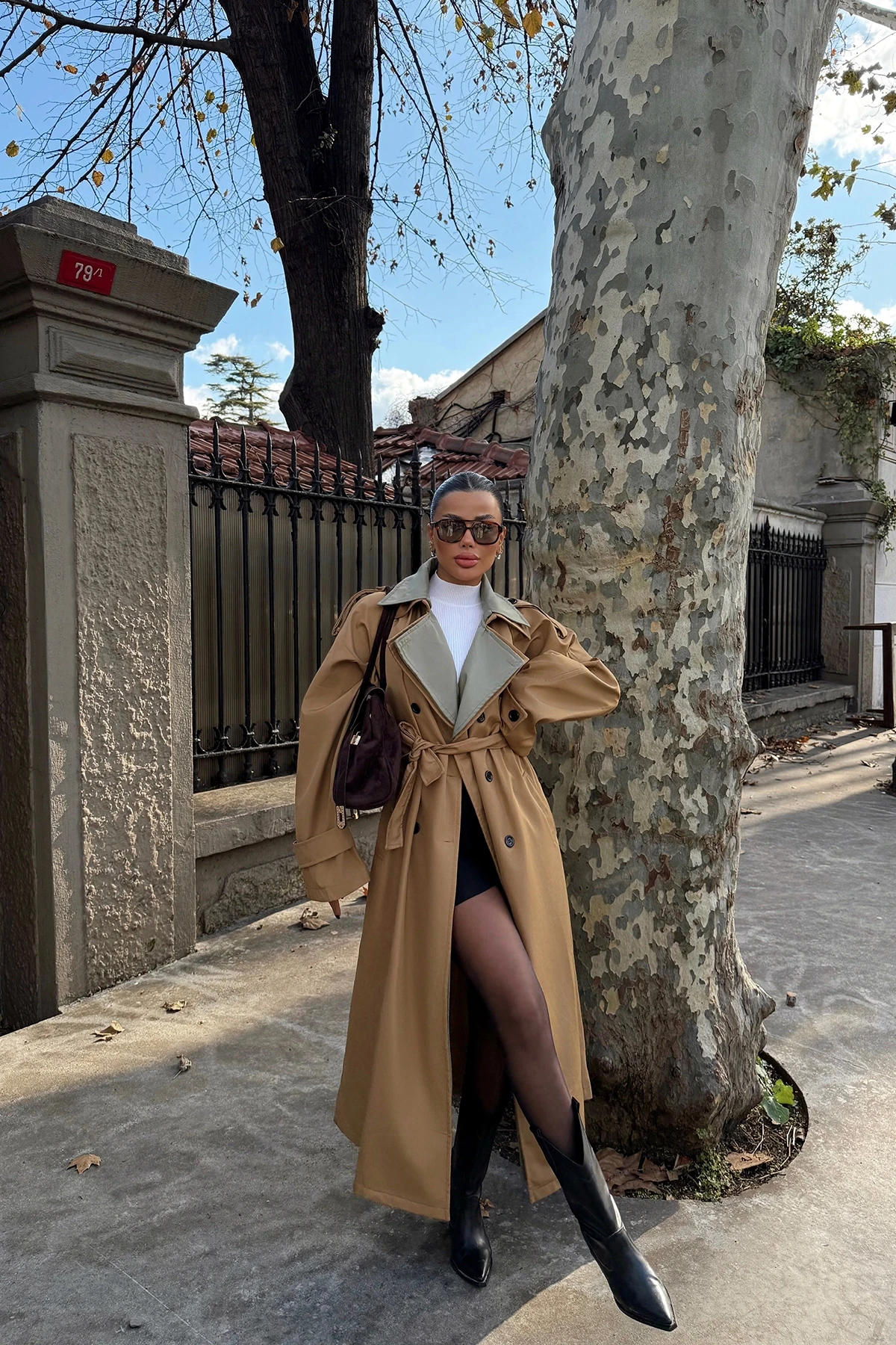 Picture of Penny Lane Two Color Trench Coat