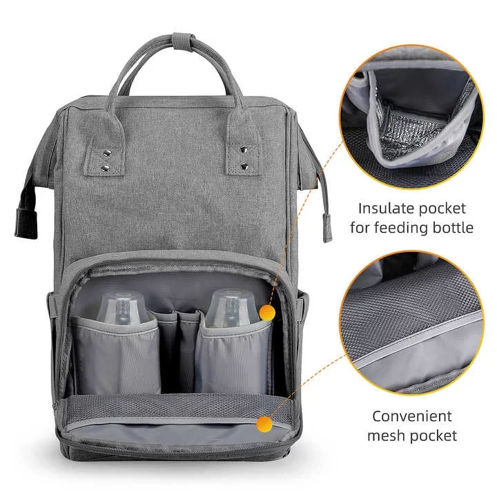 Picture of Mark Ryden MR8703_07 SuperMom Anne Bebek Çok Fonksiyonlu Gri Sırt Çantası