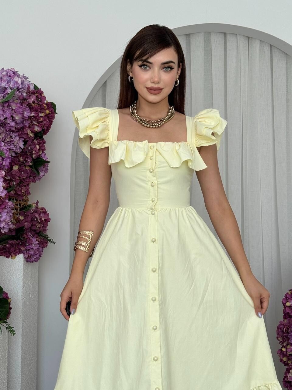 Picture of Kapuda Fırfırlı Elbise