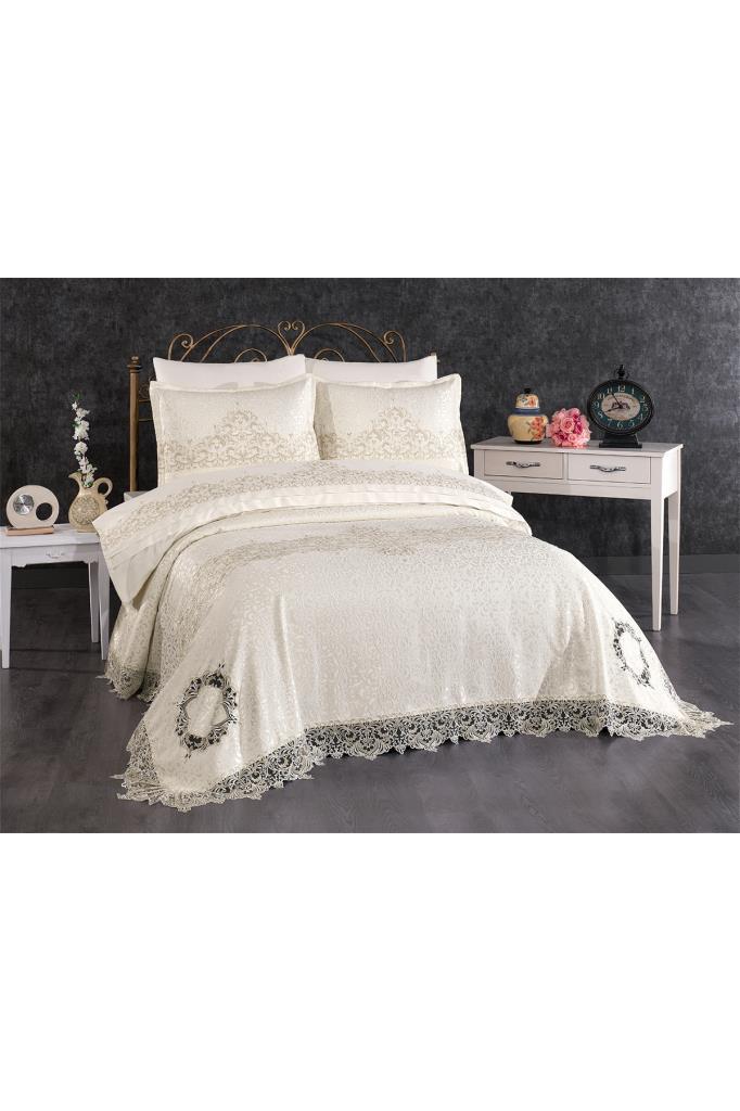 Picture of Saray Gelin Seti 7 Parça Krem - Altın