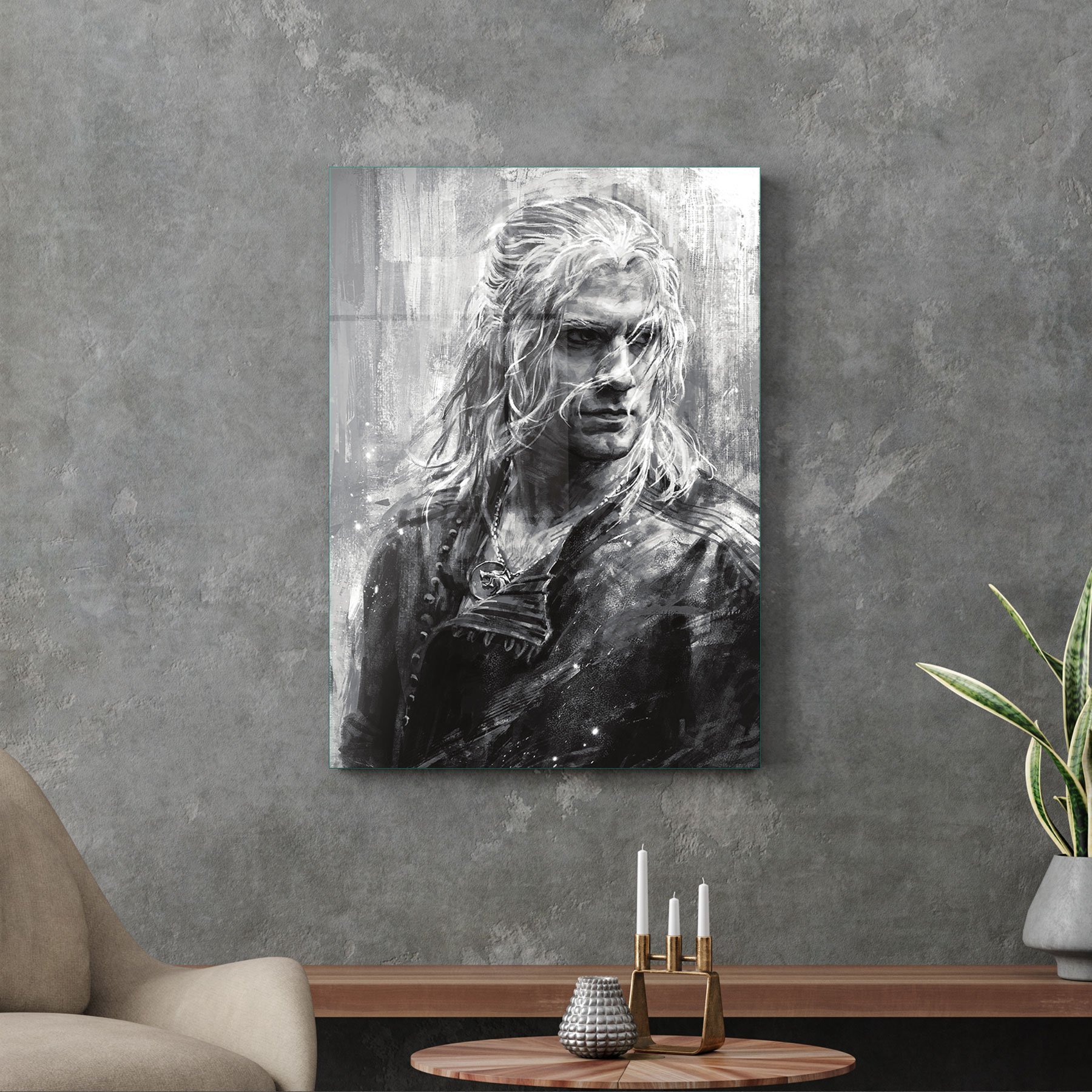 Picture of Decovetro Cam Tablo Witcher Geralt Of Rivia 50x70 cm