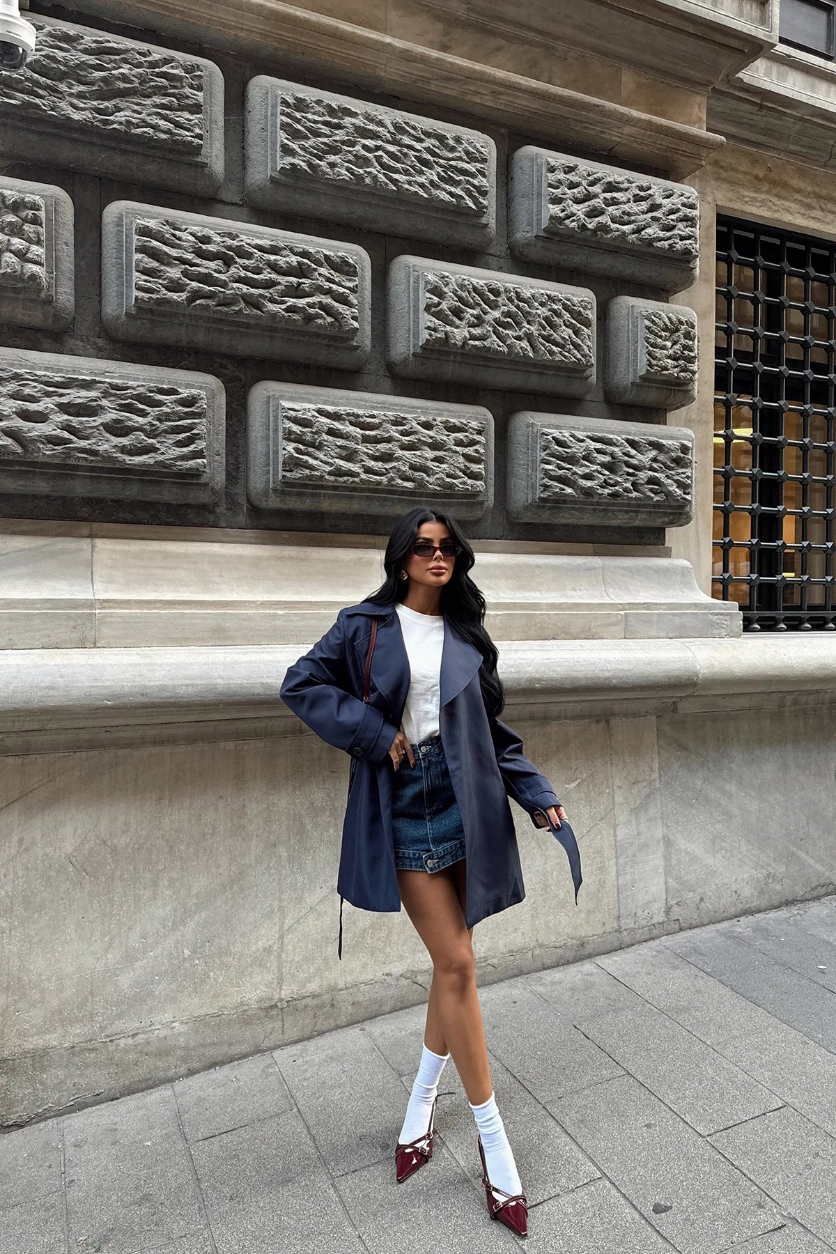 Picture of Navy Blue Osanna Trench Coat