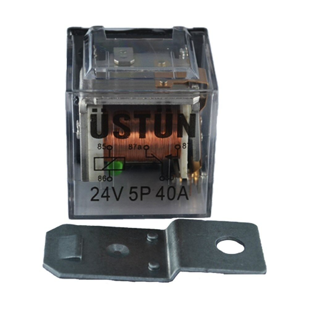 Picture of 24V 40A Ledli Şeffaf Mini Röle 5 Fişli