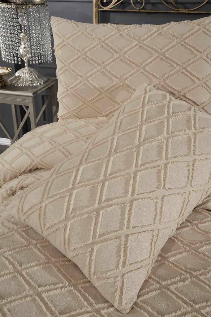 Picture of Çeyiz Diyarı Vesya 3 Parça Çift Kişilik Pike Takımı Bej