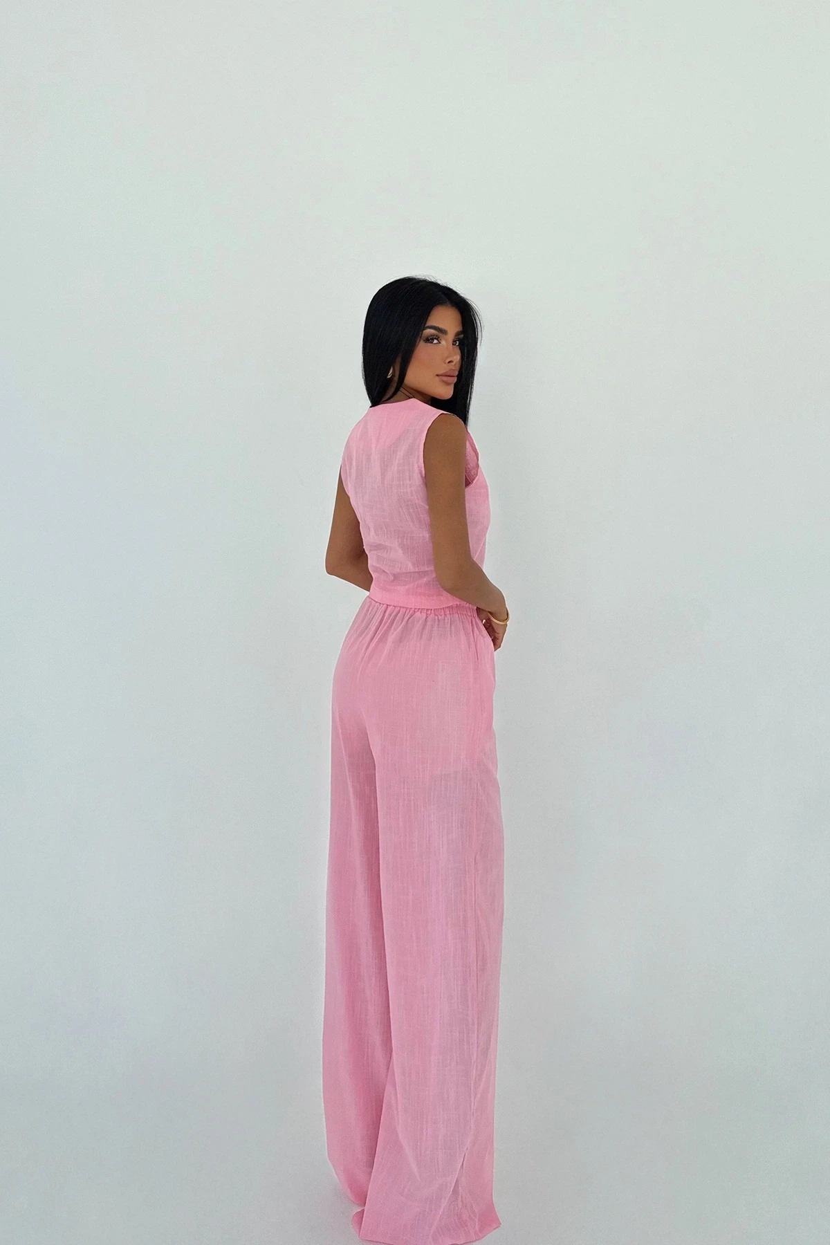 Picture of Pink Button Detail Suit