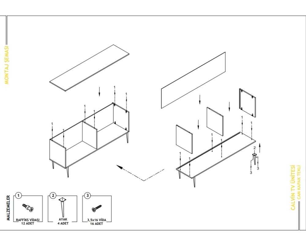 Picture of Telli Kapak TV Ünitesi 140 cm