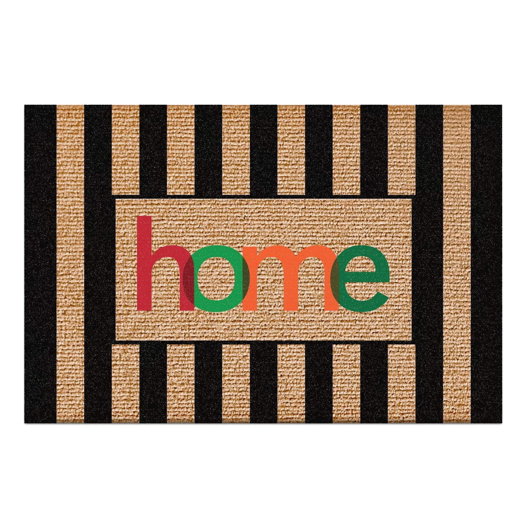 Picture of Decovetro Kapı Önü Halı Paspas Renkli Çizgili Home Desenli 40 x 60 Cm