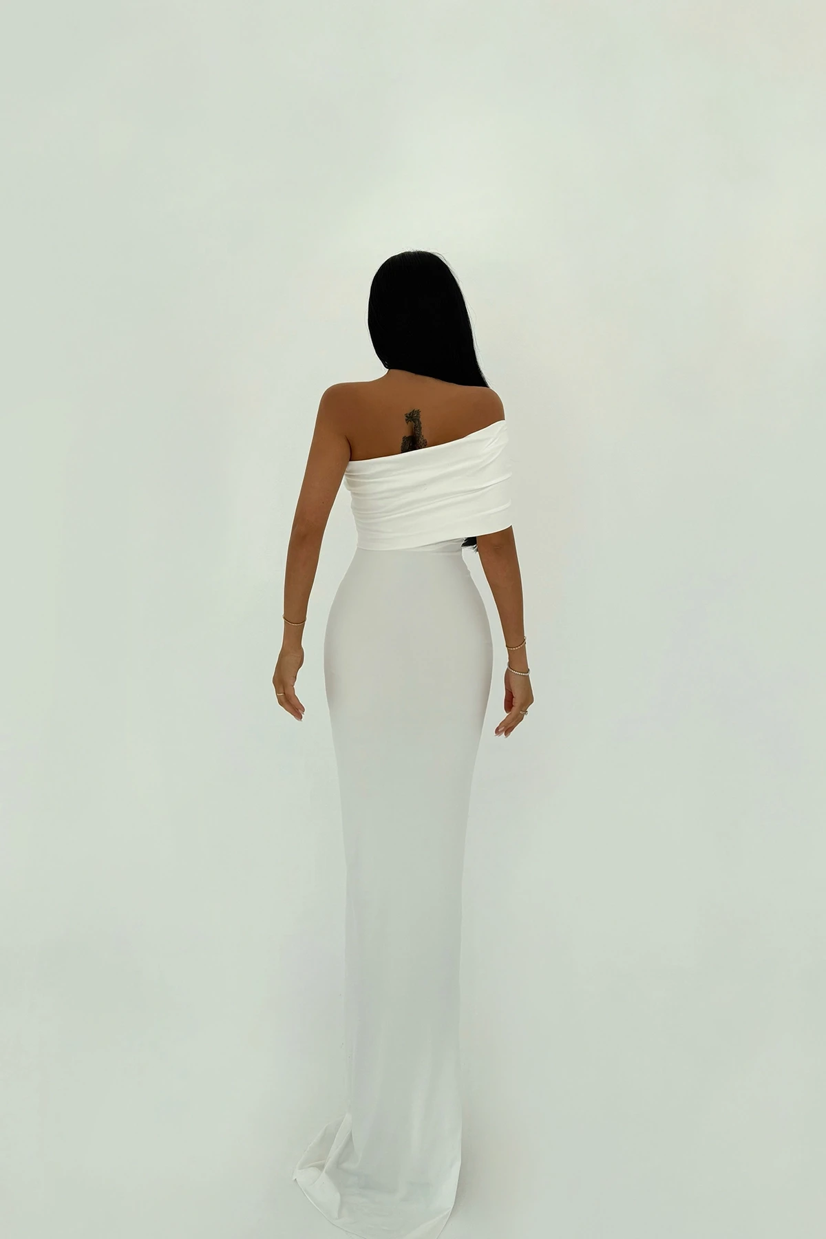 Picture of White Vanya Single Sleeve Dress