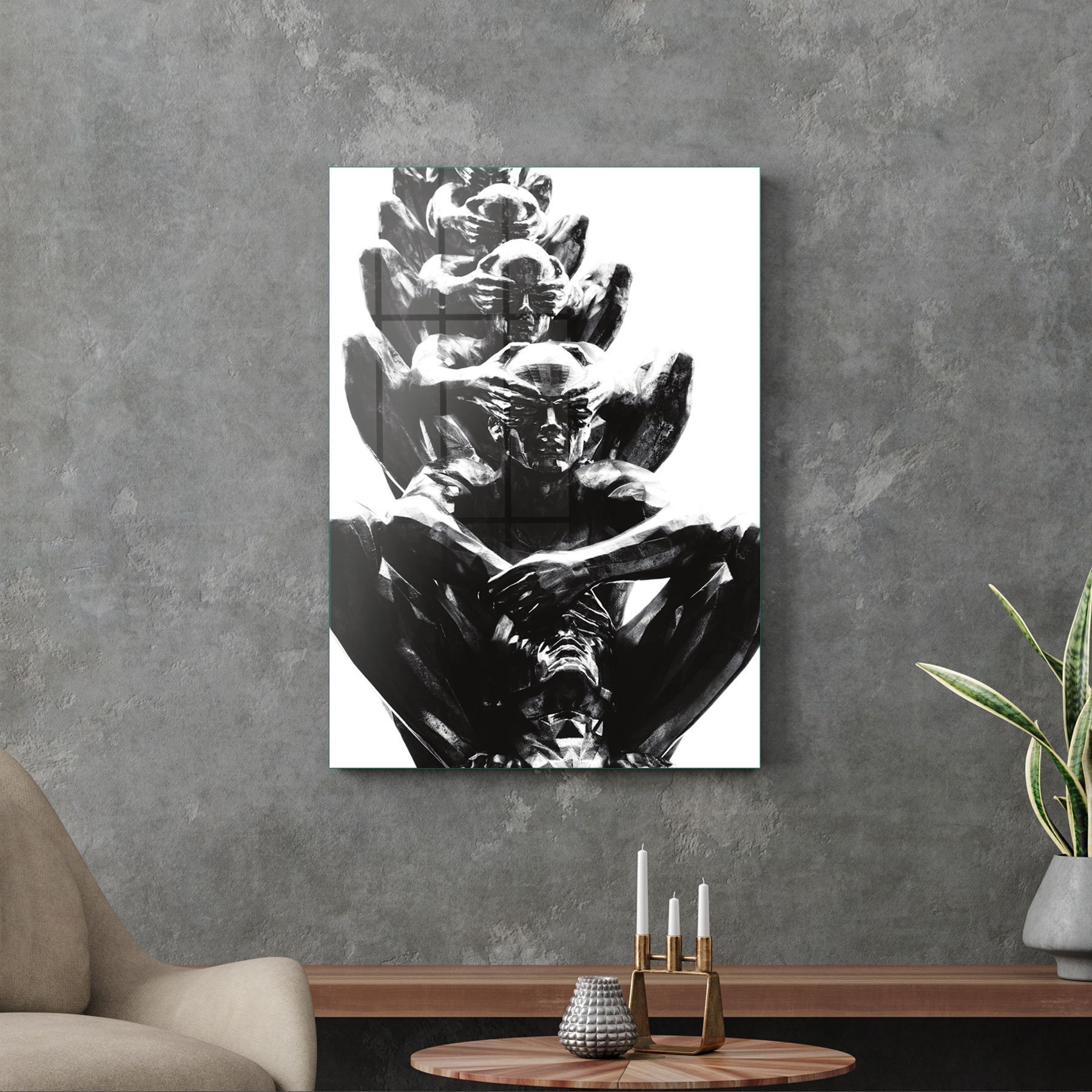 Picture of Decovetro Cam Tablo Soyut Desenli 70x100 cm