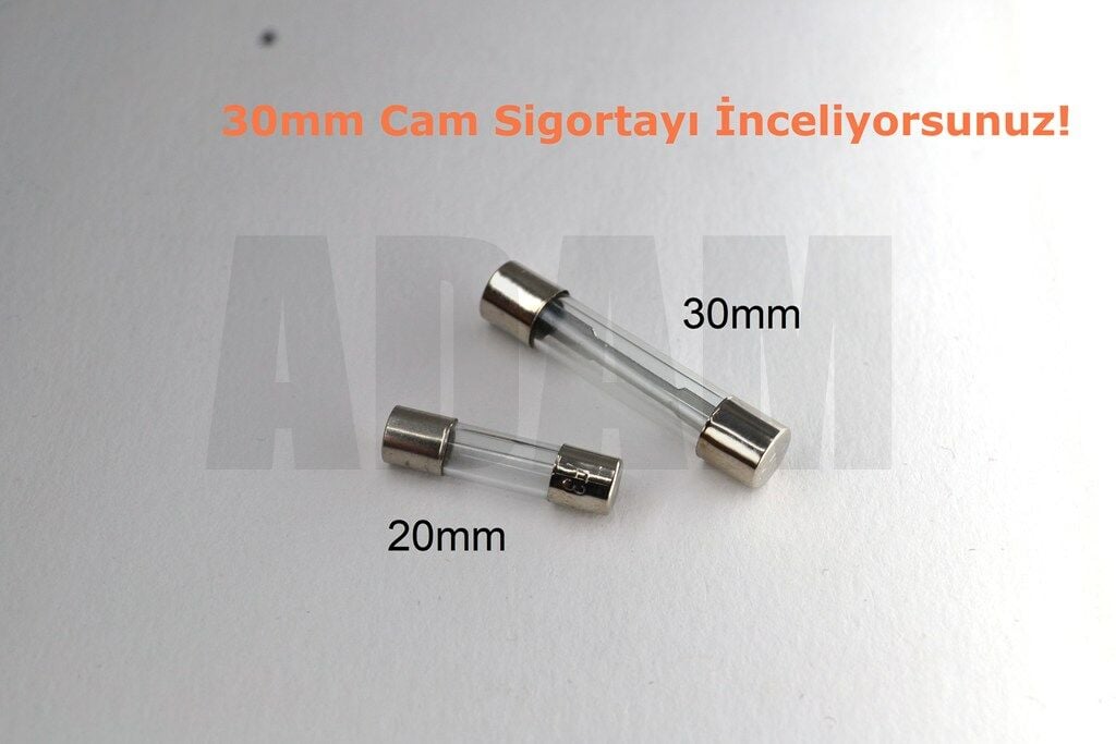 Picture of 100 Adet 1 Amper Cam Sigorta 1A 6X30mm MT-CAM3001