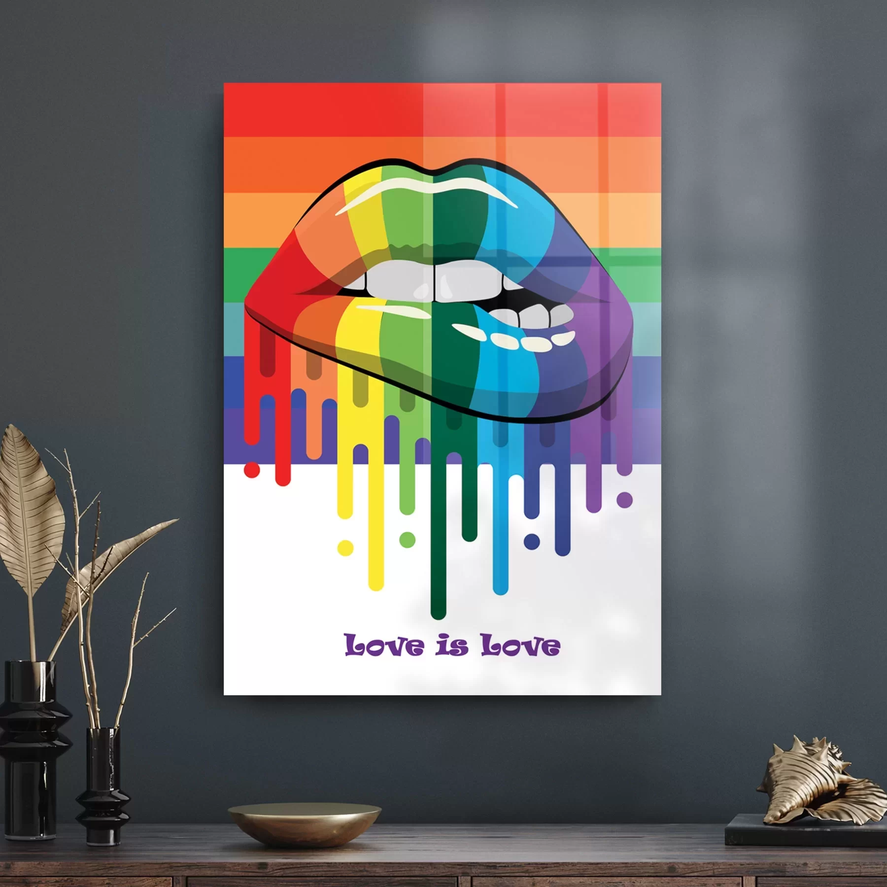 Picture of Decovetro Cam Tablo Love is Love Retro 30x40 cm