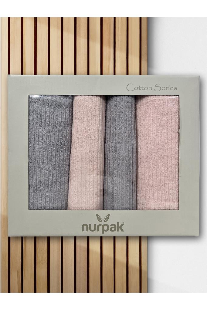 Picture of Ekol Hamam Takımı 4 Parça Gri - Pudra