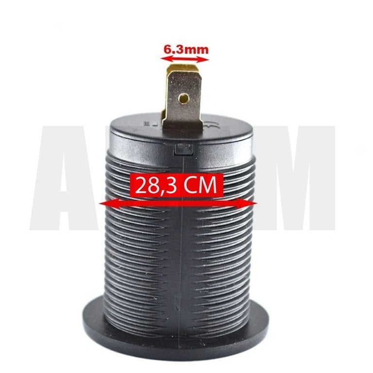 Picture of 12V 24V DC USB 3,1A Type-C PD Şarj Port Yuvarlak MT-UP09