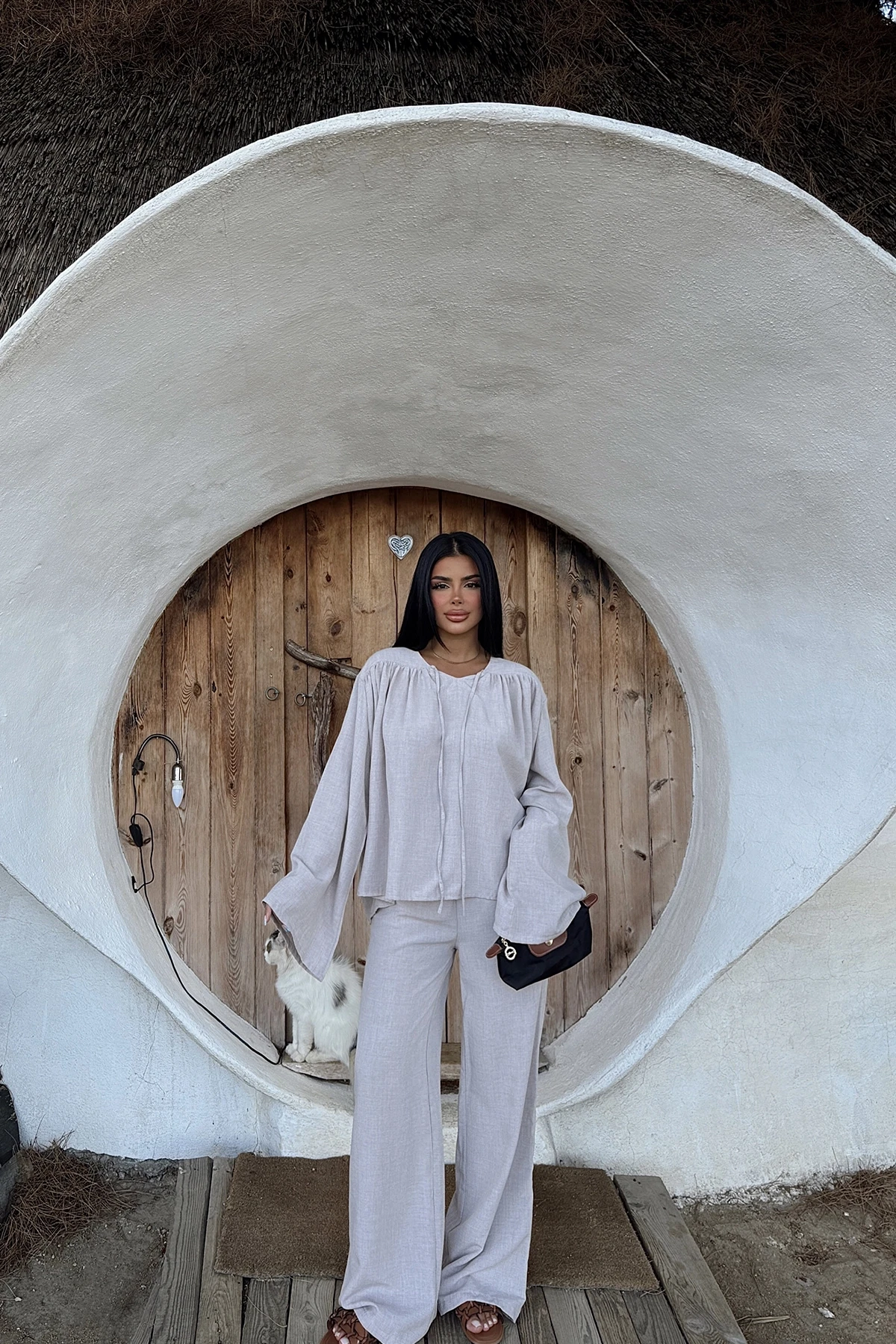 Picture of Mink Long Sleeve Linen Suit