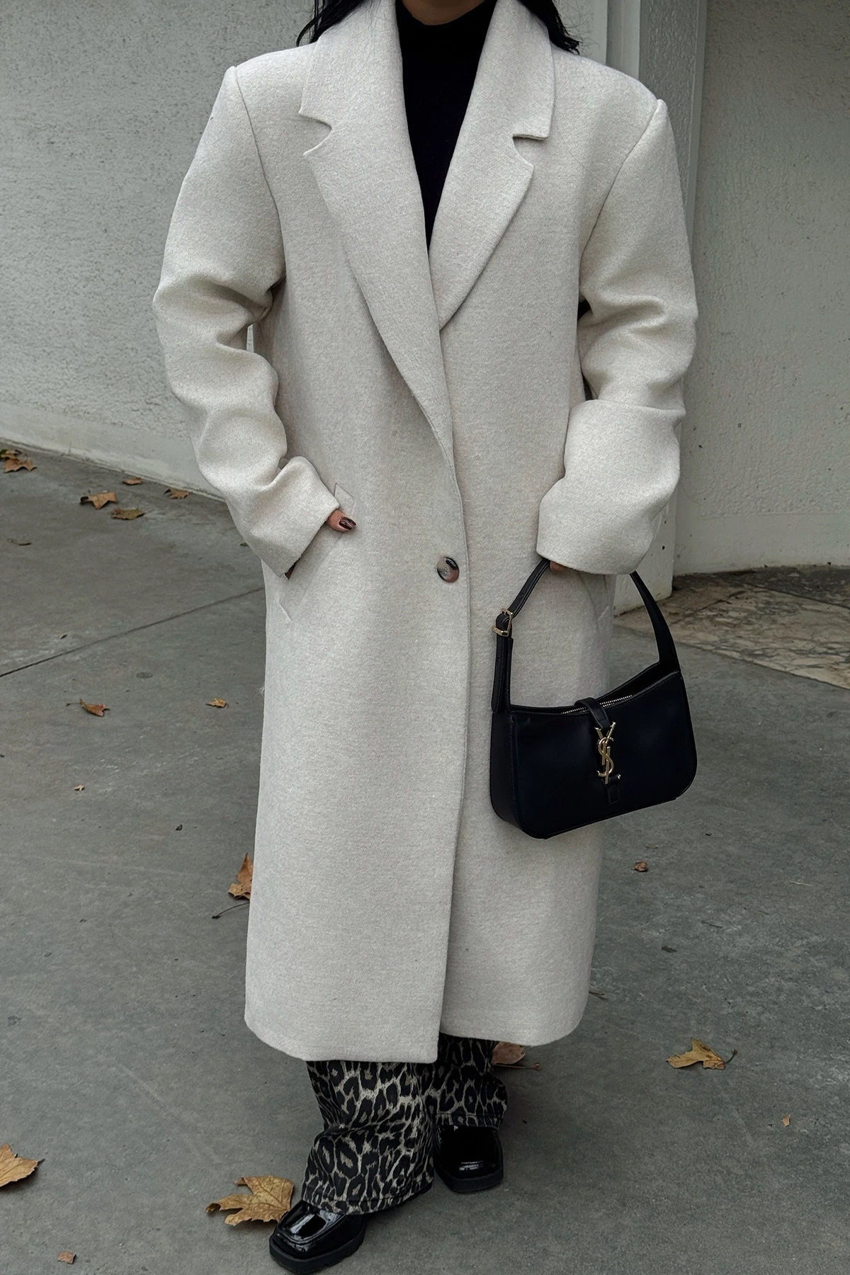 Picture of Beige Button Detail Coat