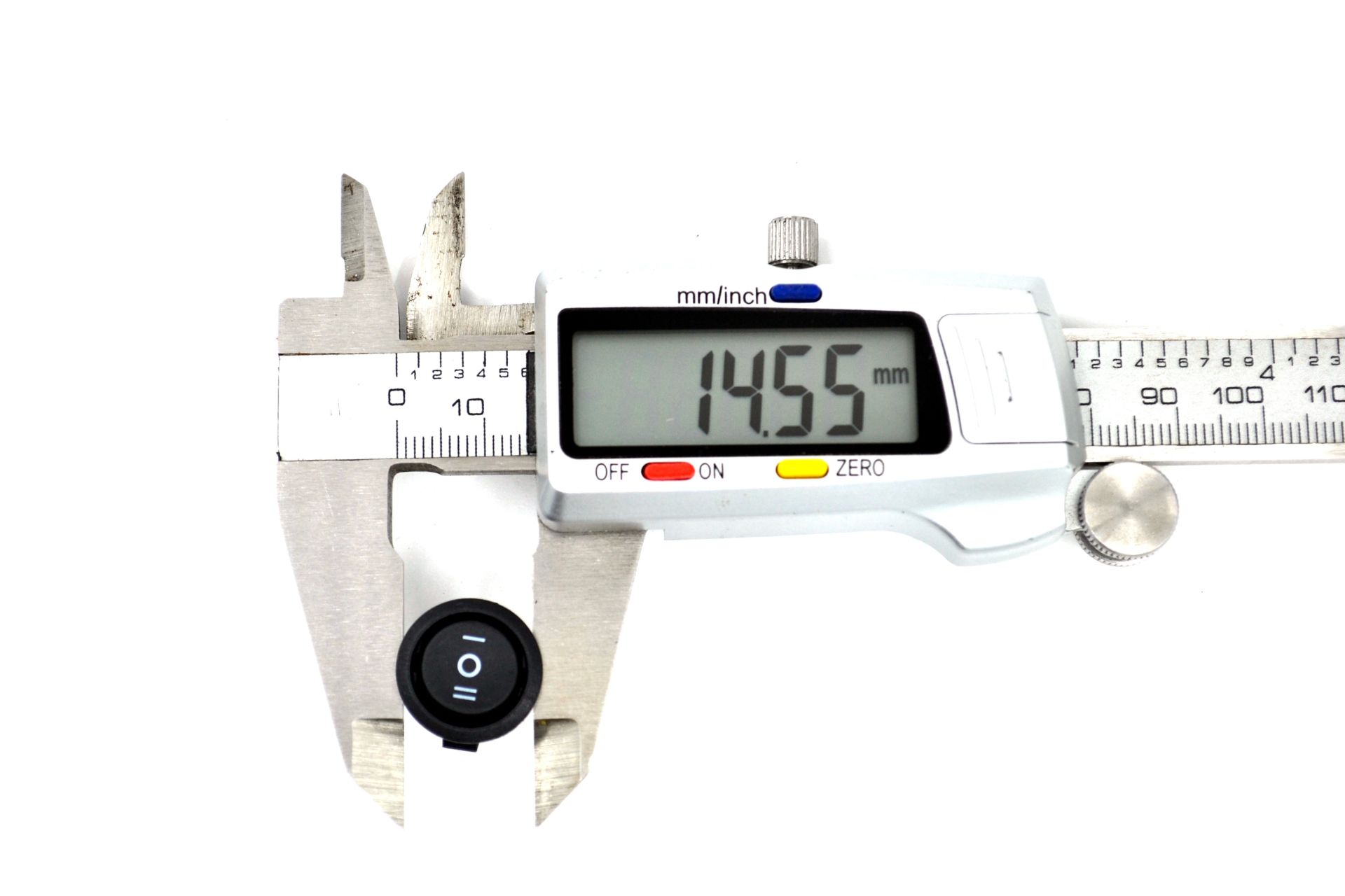 Picture of Mini Yuvarlak Siyah Elektrik Anahtarı 1-0-2 Işıksız Rocker