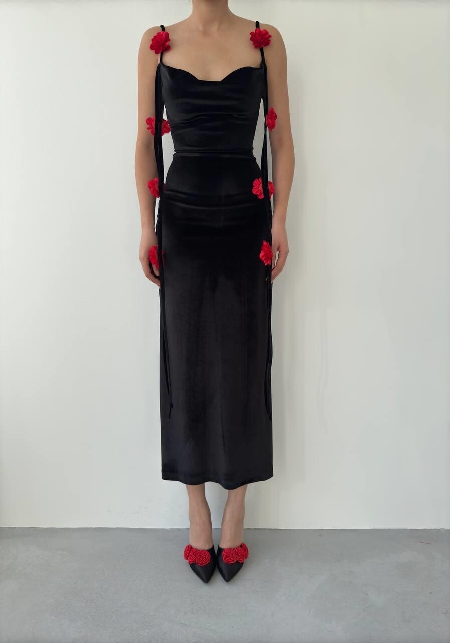 Picture of Kadrin Gül Detaylı Elbise