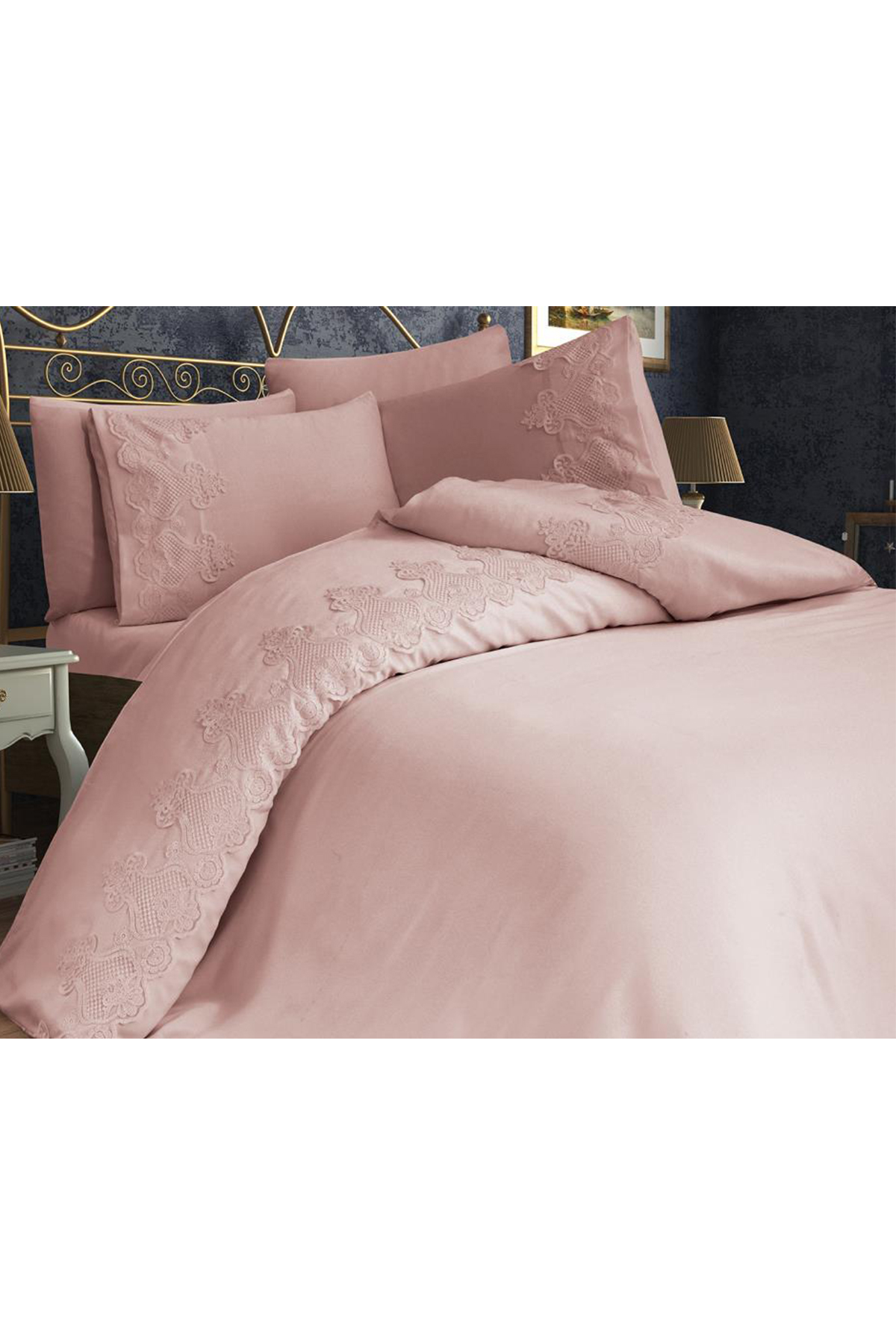 Picture of Çeyizdiyarı Dubai Çift Kişilik Nevresim Takımı Pudra