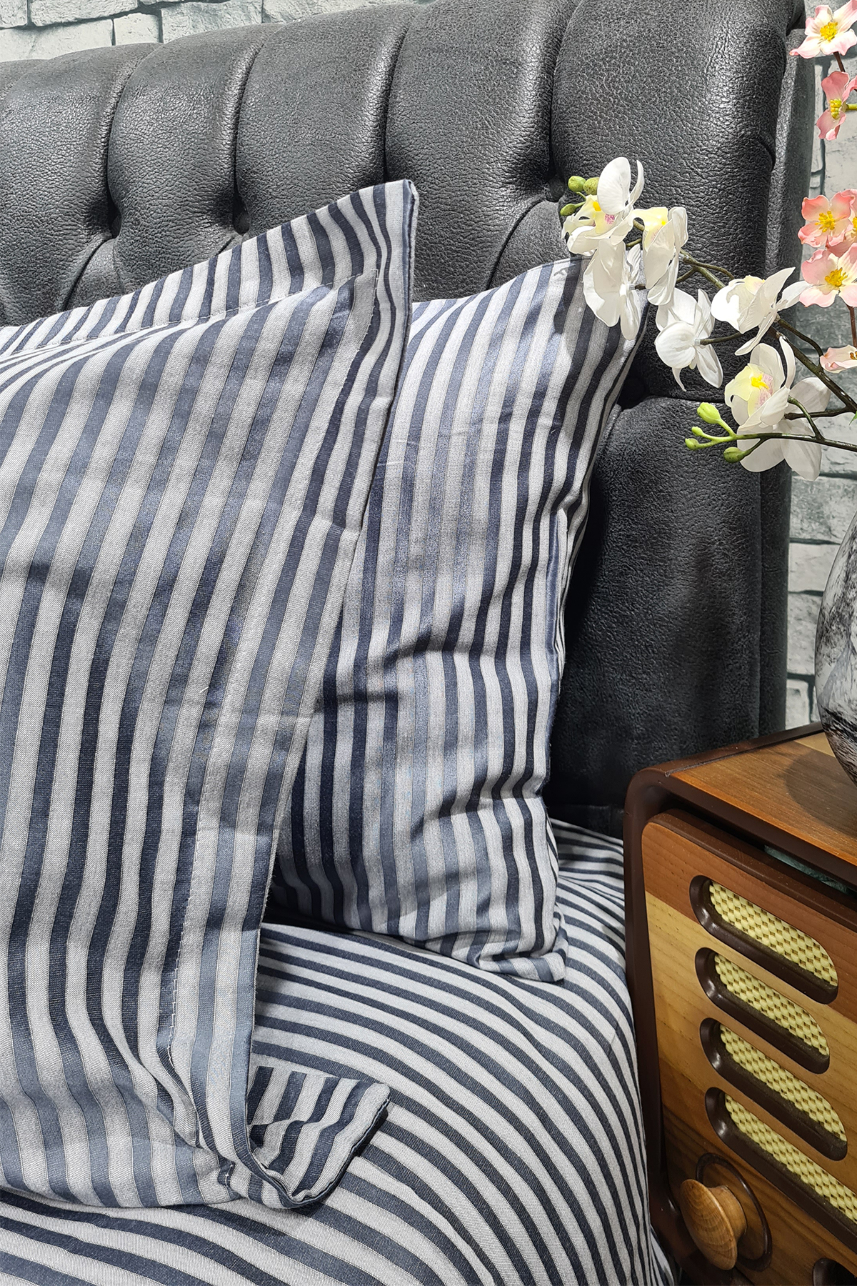 Picture of Zebra Çift Kişilik 6 Parça Nevresim Takımı Gri