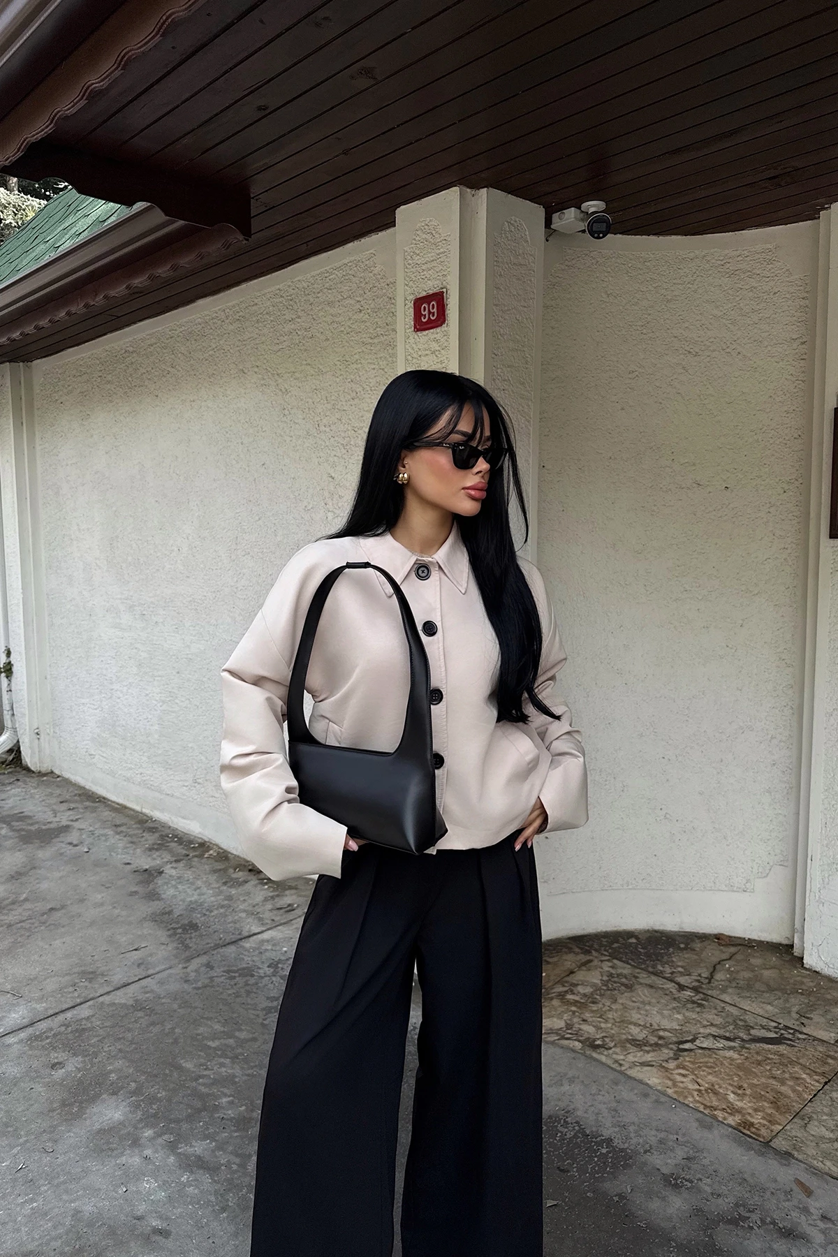 Picture of Cream Buttoned Front Jacket