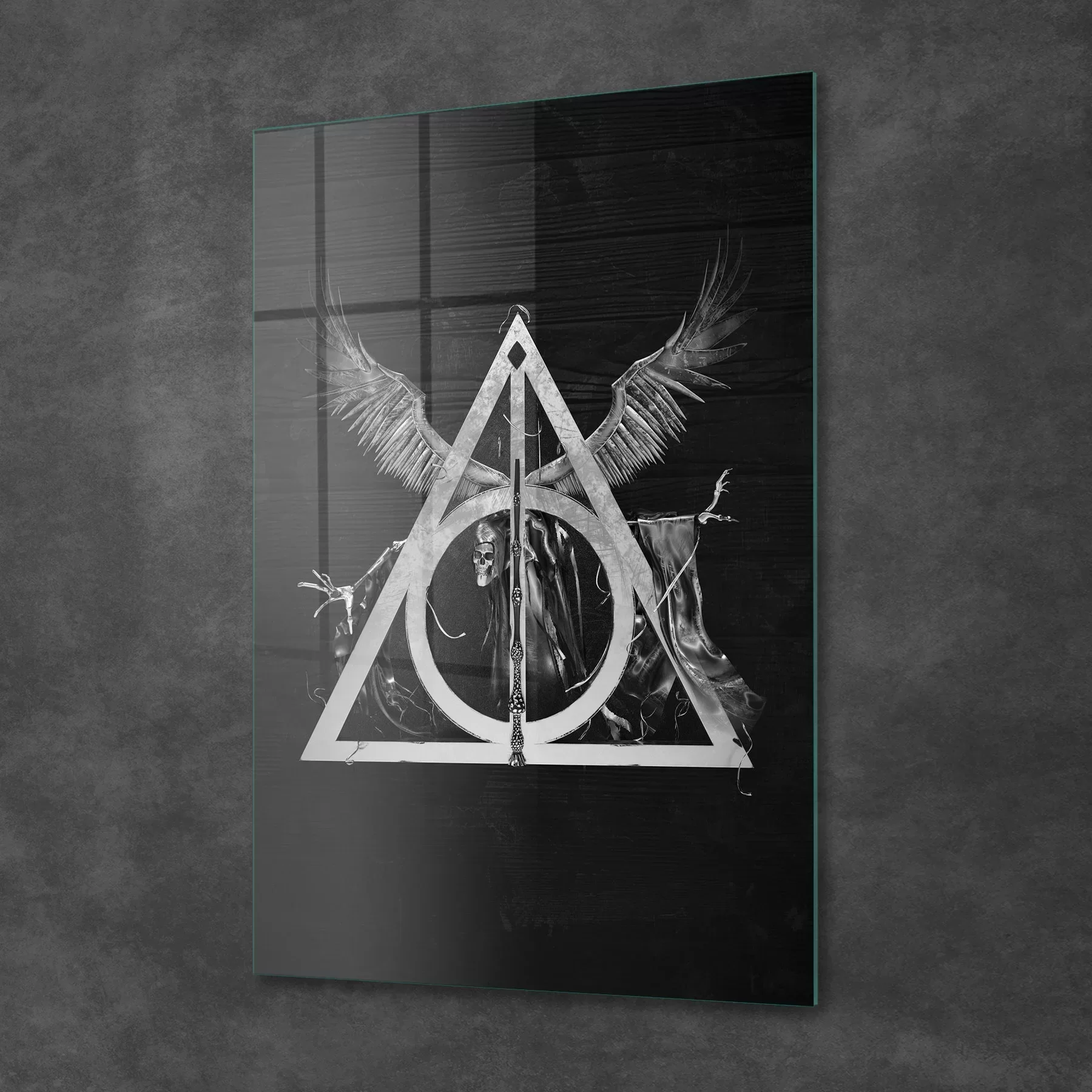 Picture of Decovetro Cam Tablo Harry Potter Ölüm Yadigarları Logo 30x40 cm