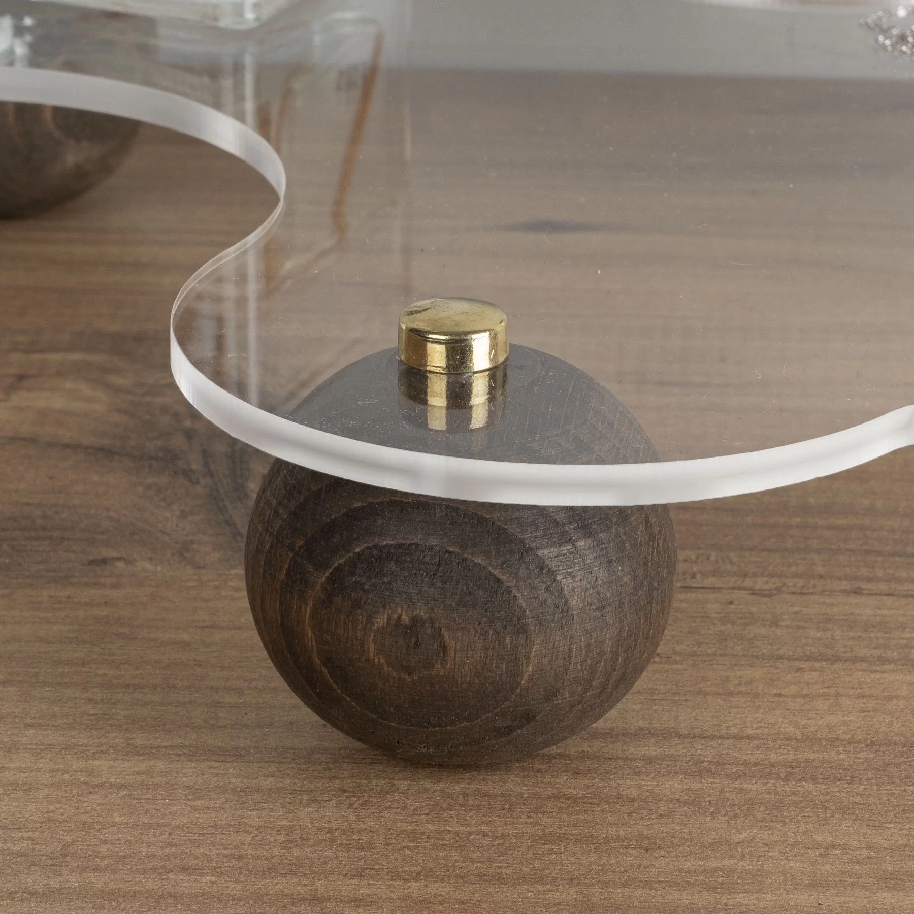 Picture of Decovetro Ahşap Ayaklı Dekoratif Şeffaf Organizer Düzenleyici 26 x 42 Cm