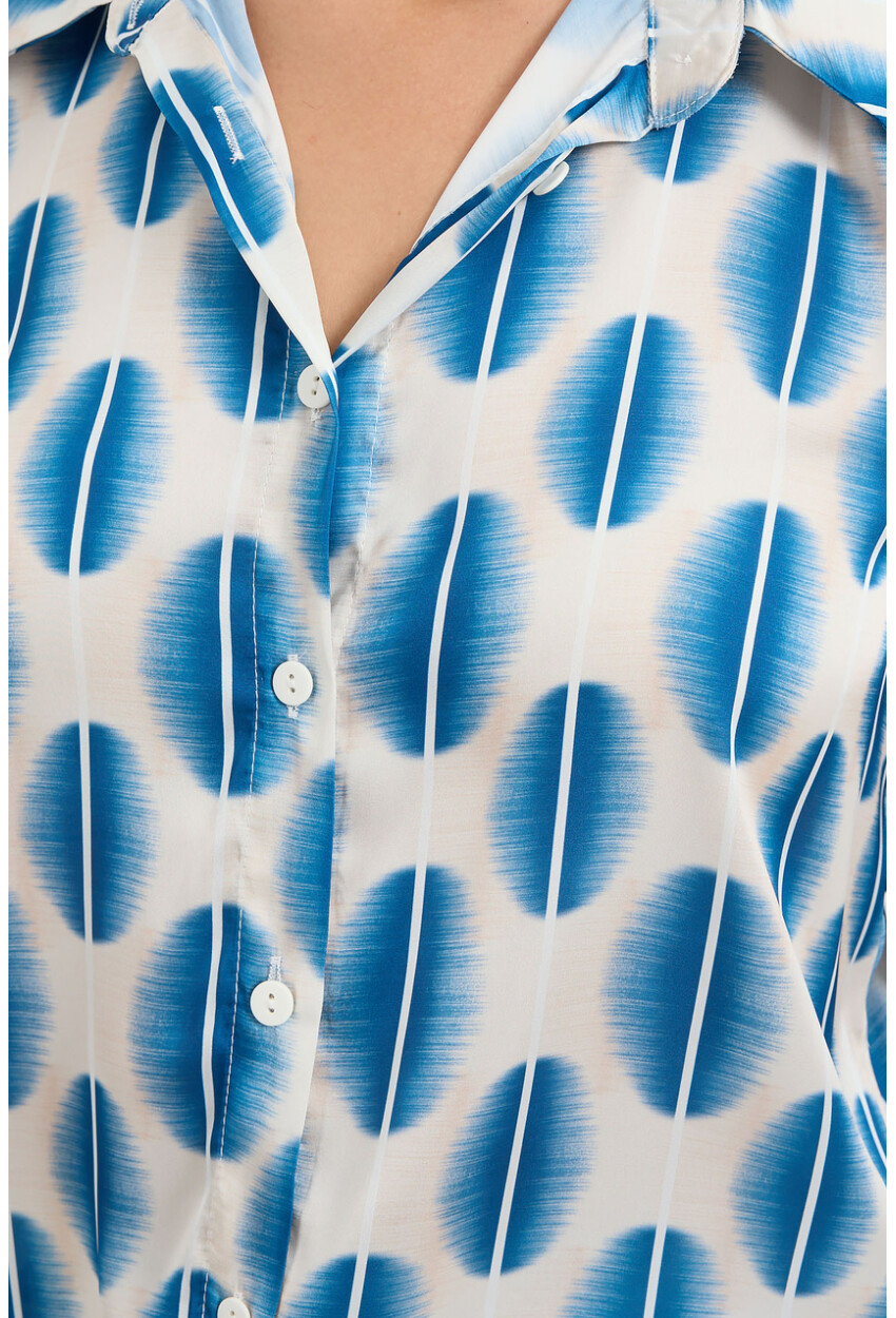 Picture of 3964 Hafif Dökümlü Saten Gömlek