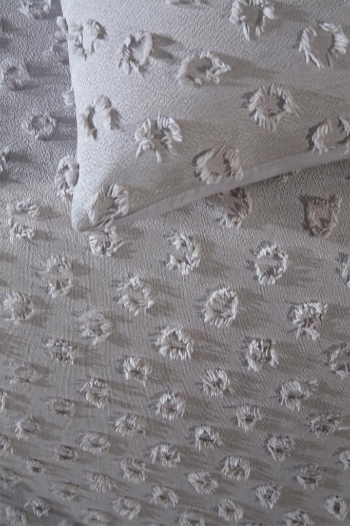 Picture of Çeyiz Diyarı Konik 3 Parça Çift Kişilik Pike Takımı Gri