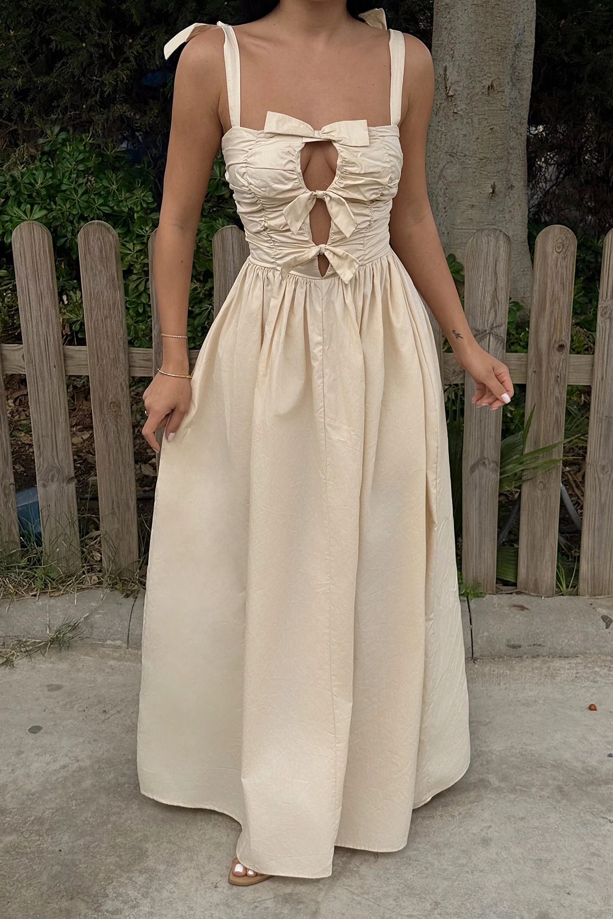 Picture of Cream Mirabelle Long Dress