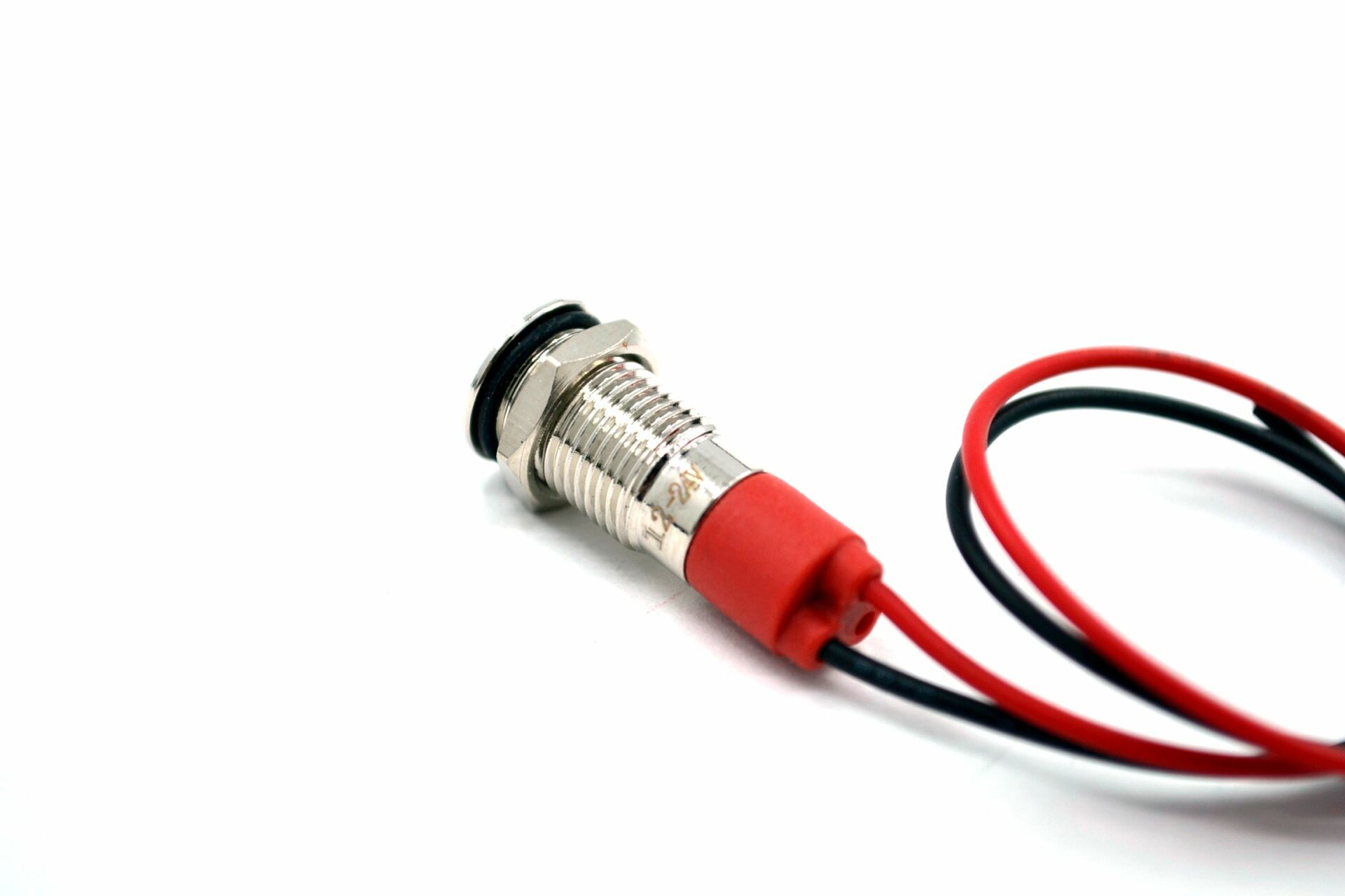 Picture of Kablolu 8mm Mini Metal Mavi Göz Lamba Led 12V 24V MT-G8KM