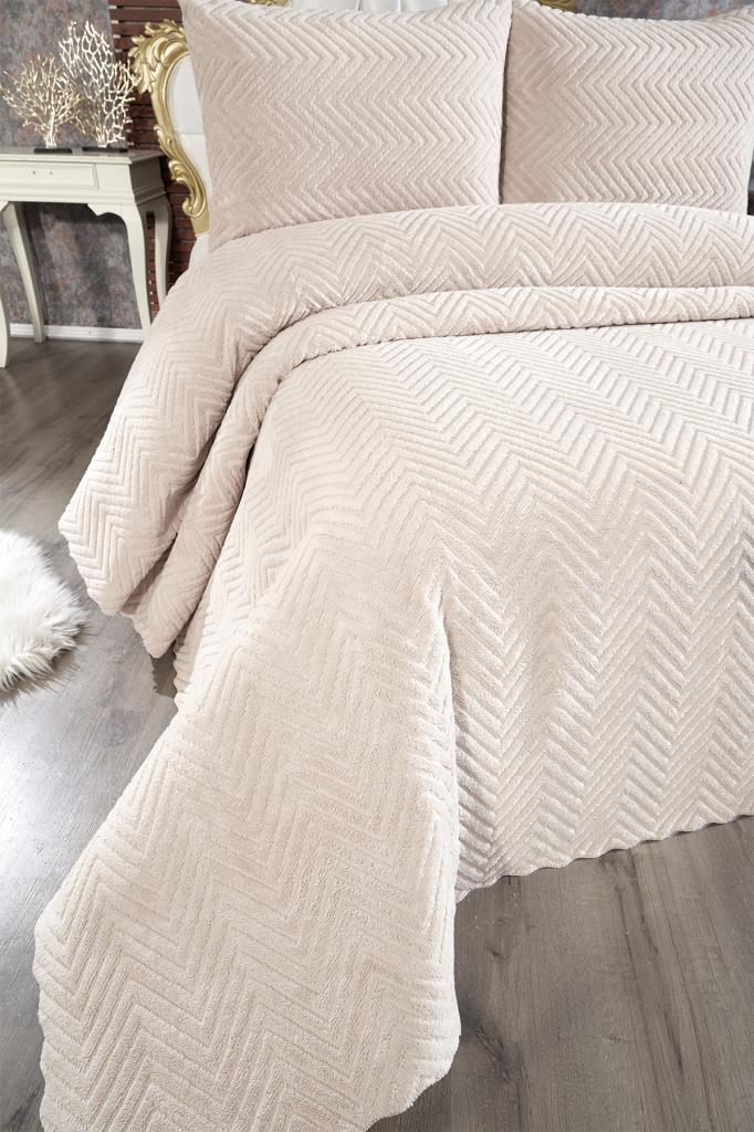 Picture of Ultrasonik Welsoft Çift Kişilik Yatak Örtüsü 230x250 Cappucino