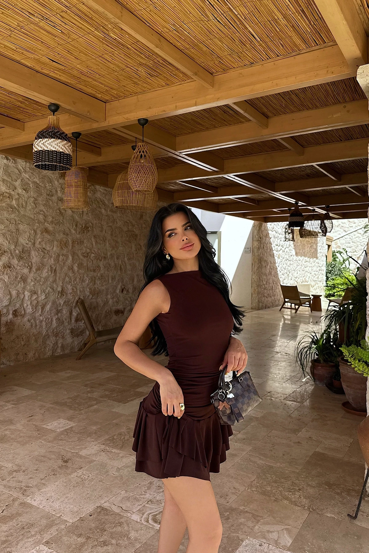 Picture of Brown Jacie Mini Dress