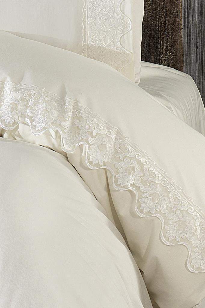 Picture of Fransız Dantelli Neriman Çeyizlik Nevresim Takımı Krem