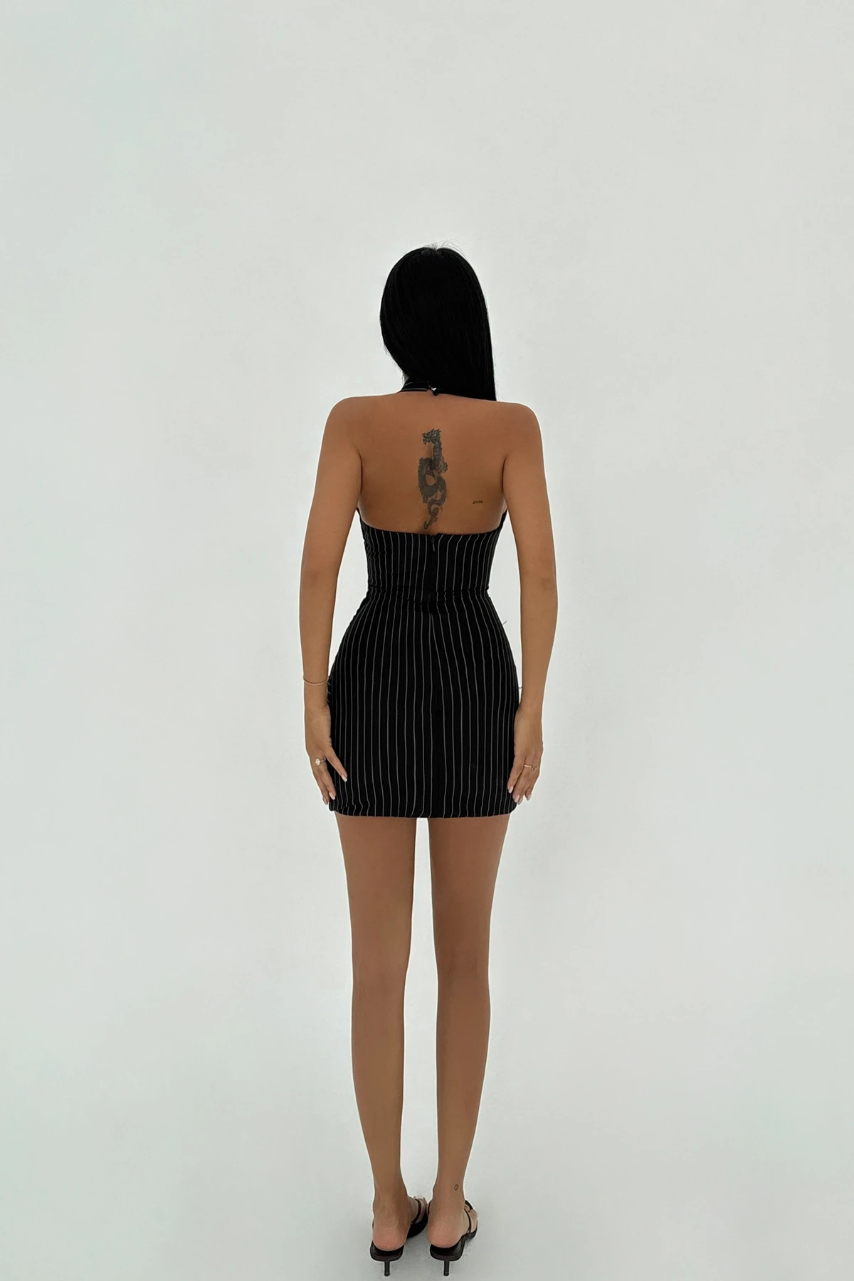 Picture of Black Belt Joa Mini Belt Detail Dress