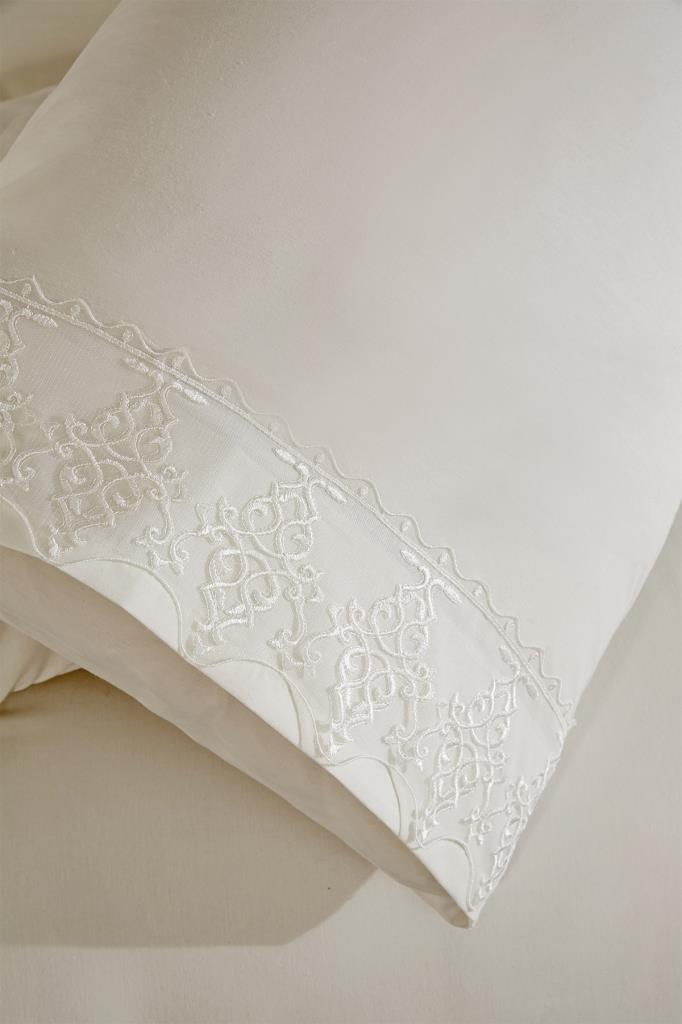 Picture of Fransız Dantelli Tadım Çeyizlik Nevresim Takımı Krem