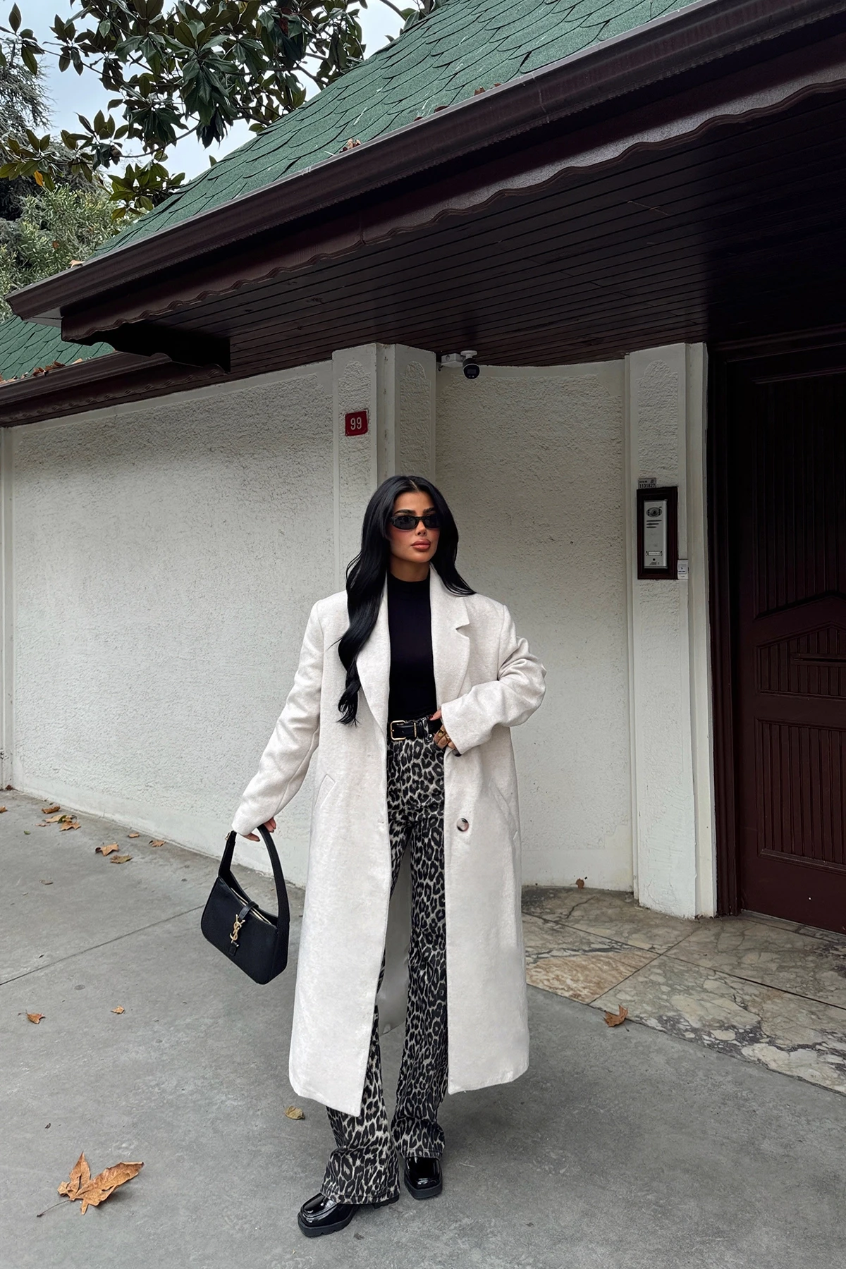 Picture of Beige Button Detail Coat