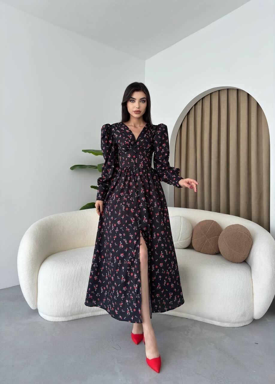 Picture of Cery Çicekli Uzun Elbise