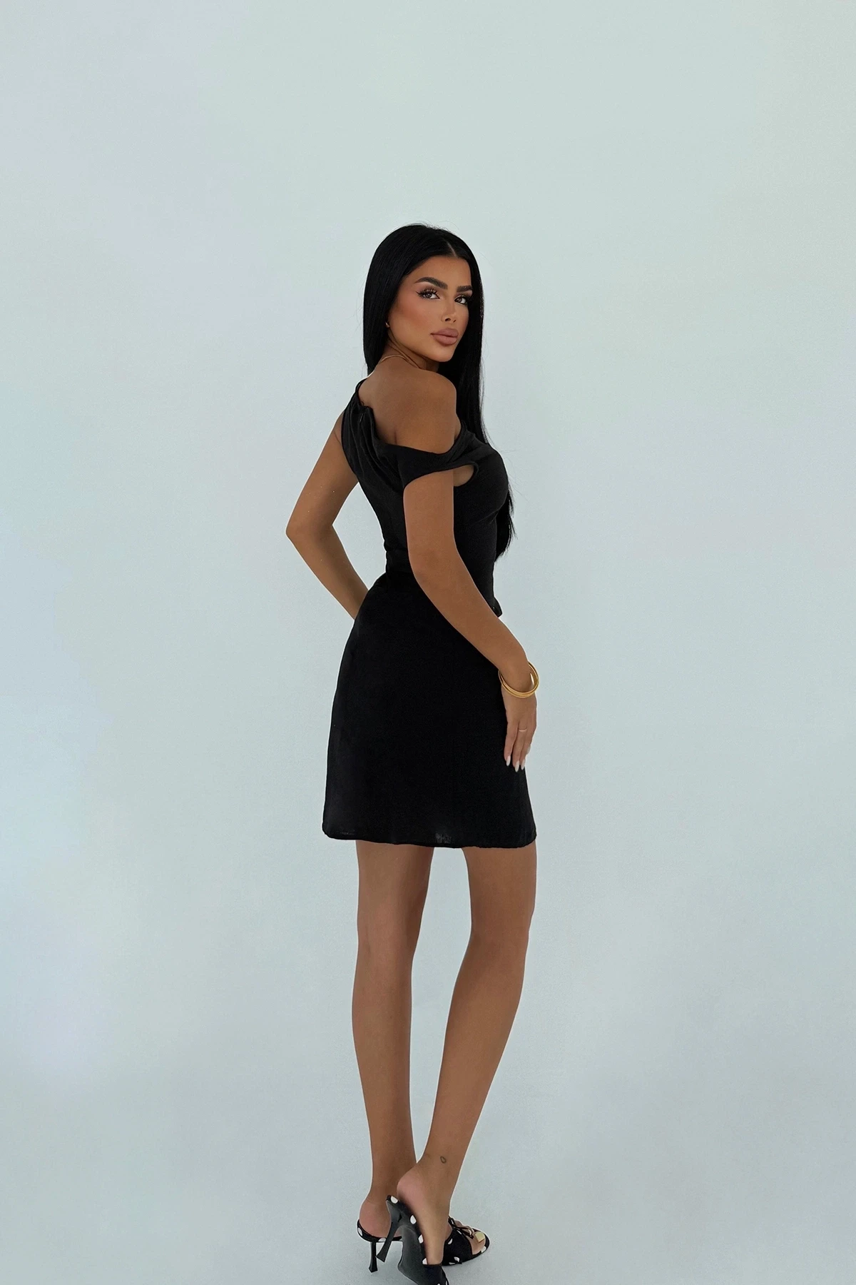 Picture of Black Strappy Mini Dress