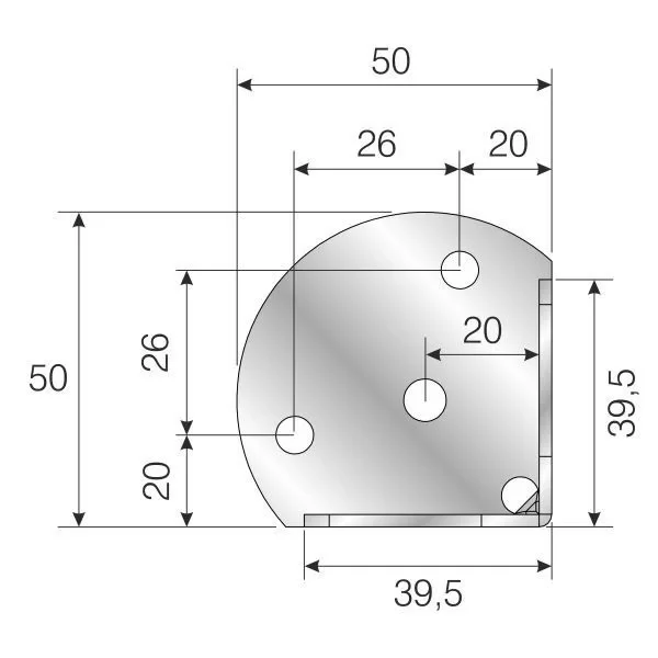 Picture of KÖŞEBENTLİ AYAK SACI 50X50MM