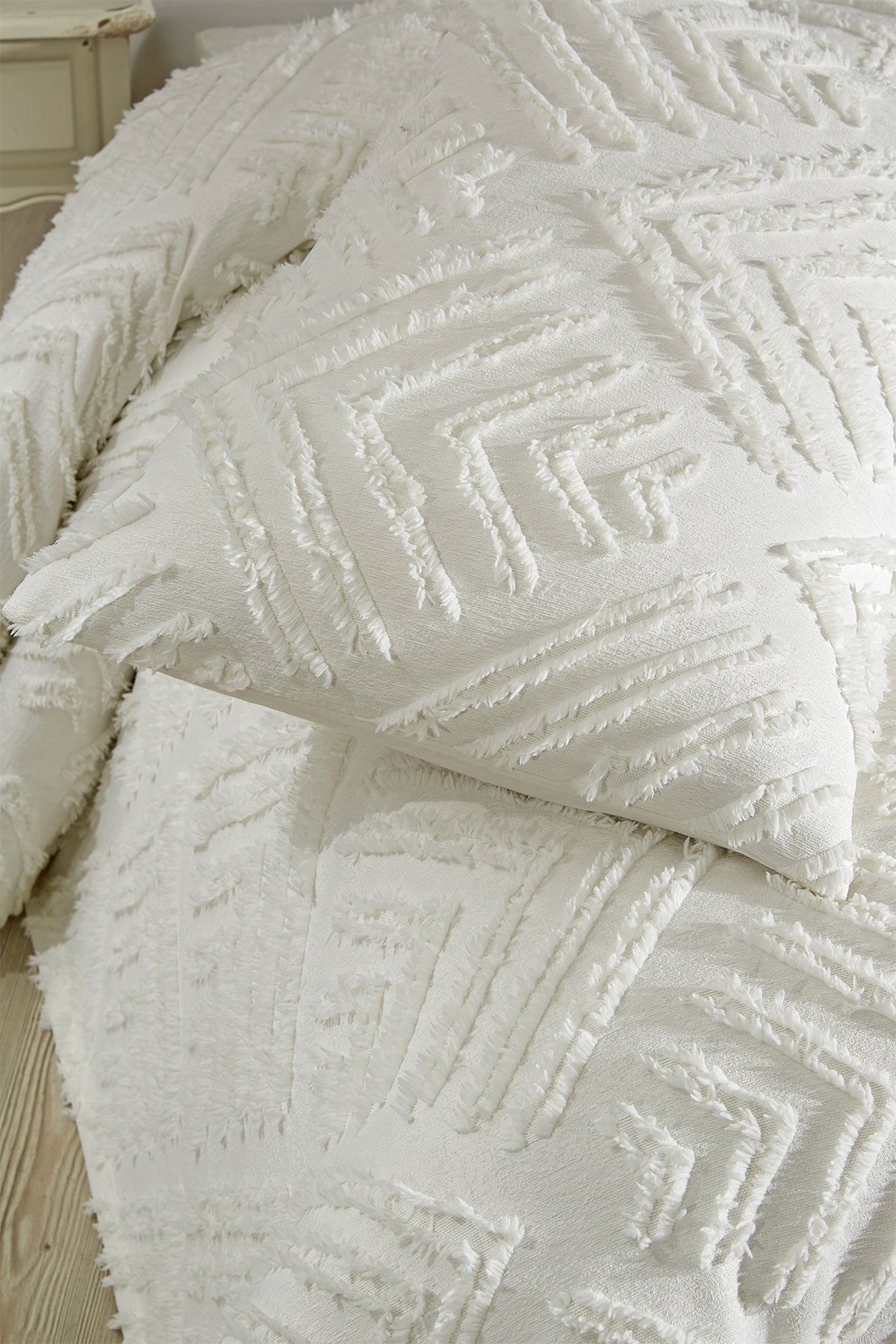 Picture of Çeyiz Diyarı Pine 2 Parça Tek Kişilik Pike Takımı Krem