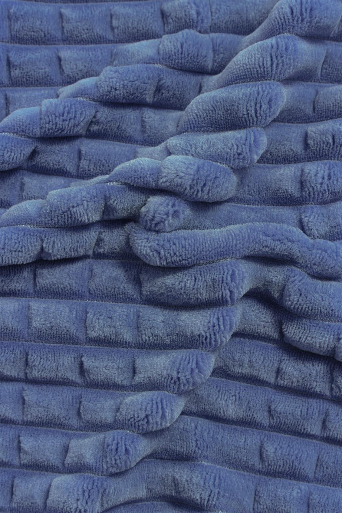 Picture of Merinos Modern Line 3 Parça Çift Kişilik Battaniye Seti Kutulu 220x240 Lacivert