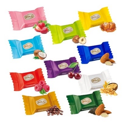 Picture of ASSORTED FILLED CHOCOLATE FANCY CUBES 500g