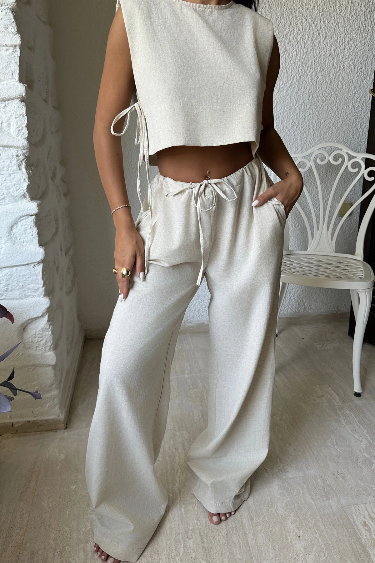 Picture of Beige Lali Two Piece Suit