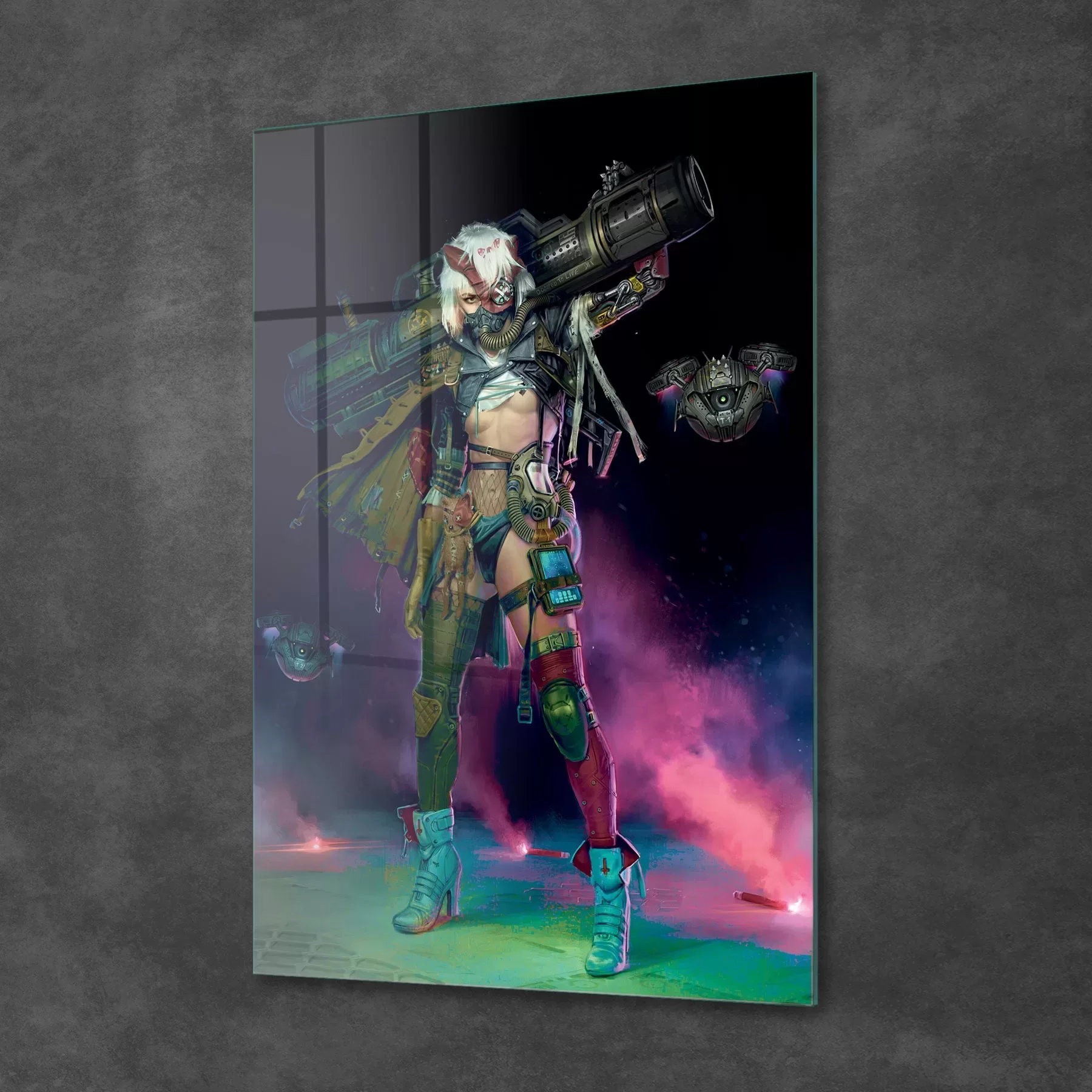 Picture of Decovetro Cam Tablo Warrior Girl 70x100 cm